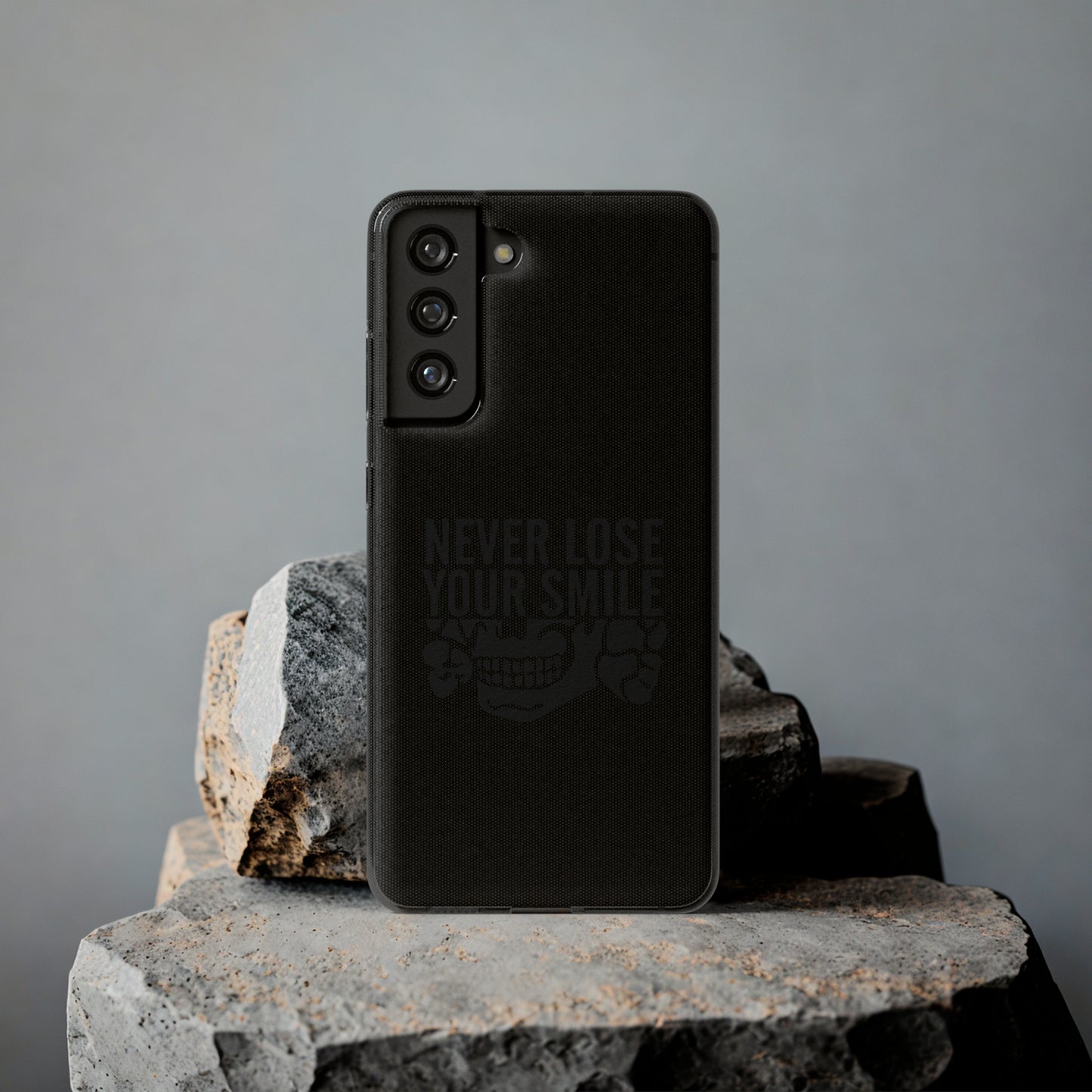 Never Lose Your Smile Phone Case (Black)