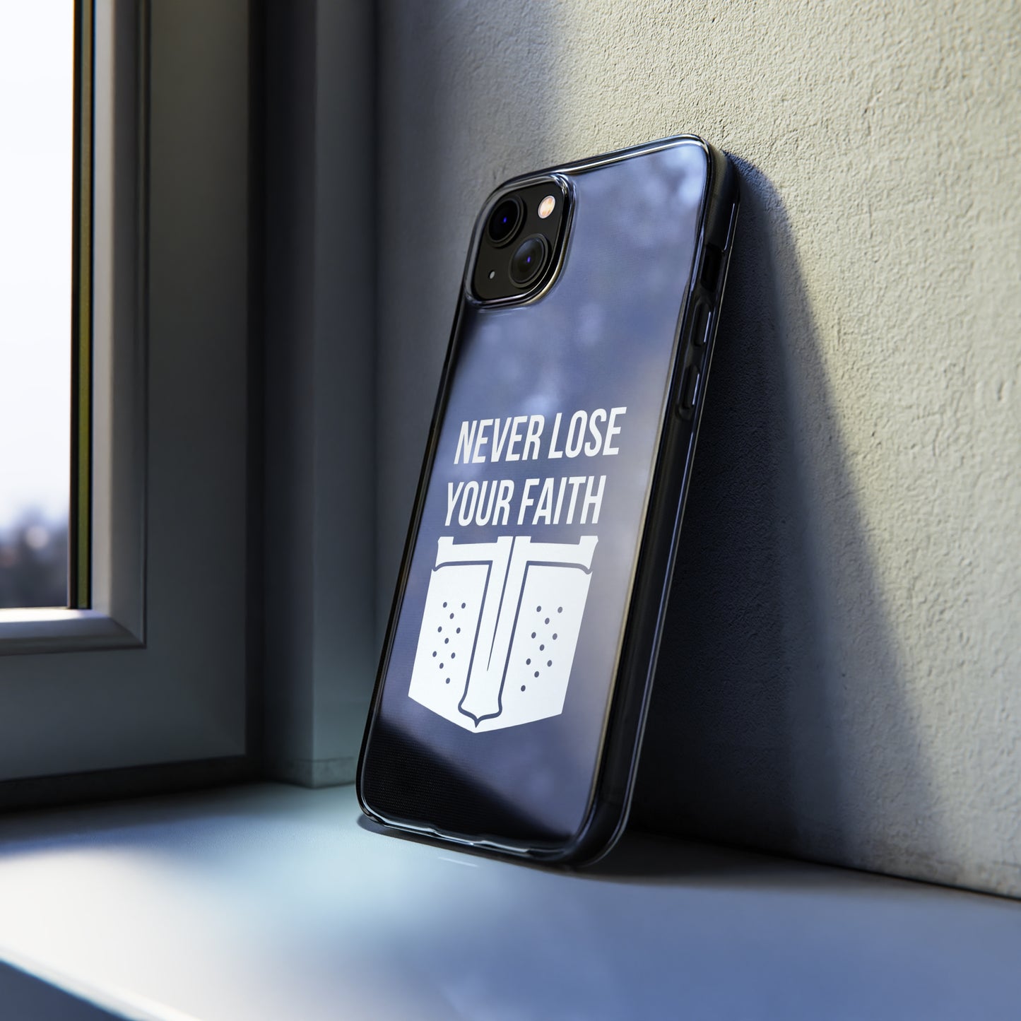 Never Lose Your Faith Phone Case (White)