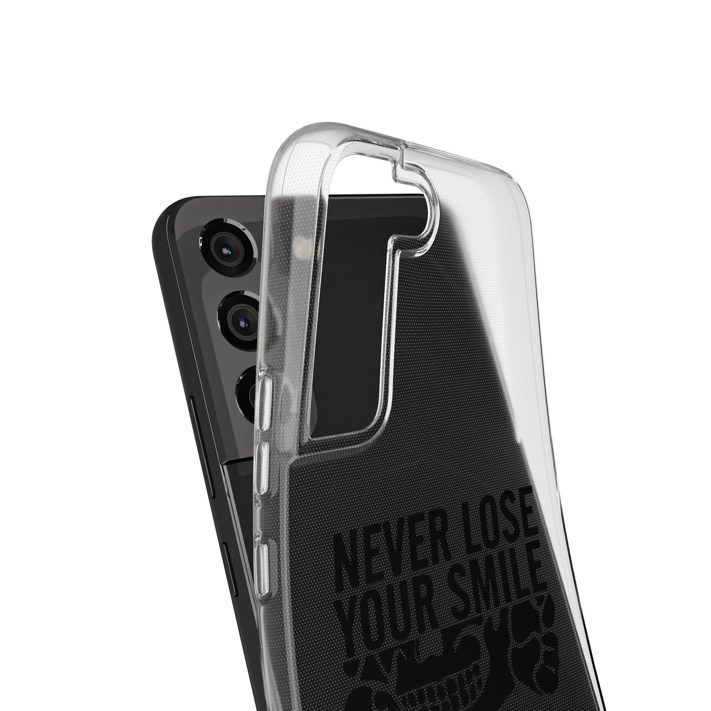 Never Lose Your Smile Phone Case (Black)