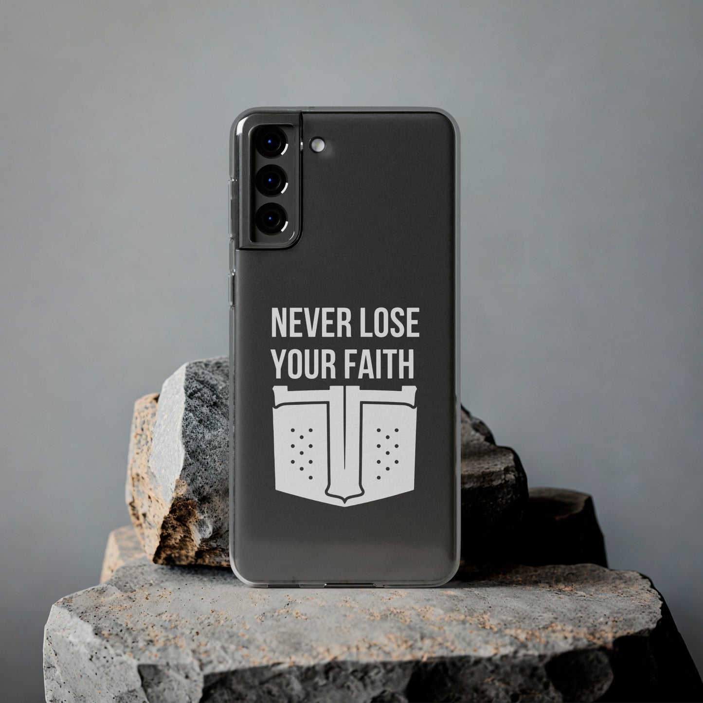 Never Lose Your Faith Phone Case (White)