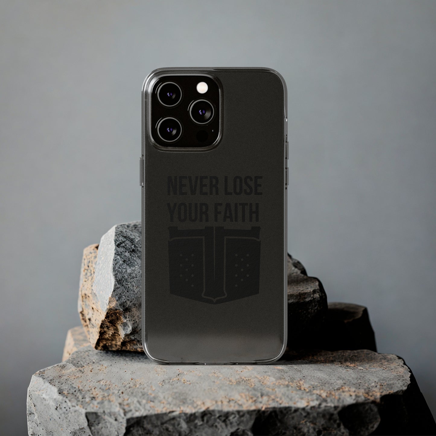 Never Lose Your Faith Phone Case (Black)