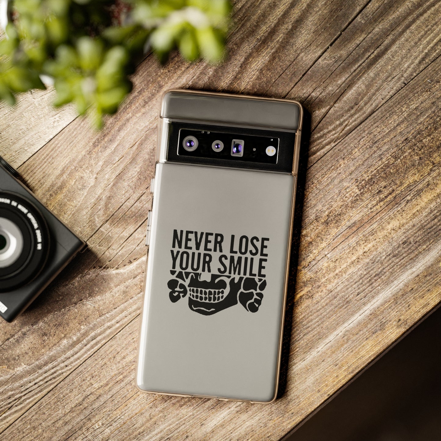 Never Lose Your Smile Phone Case (Black)