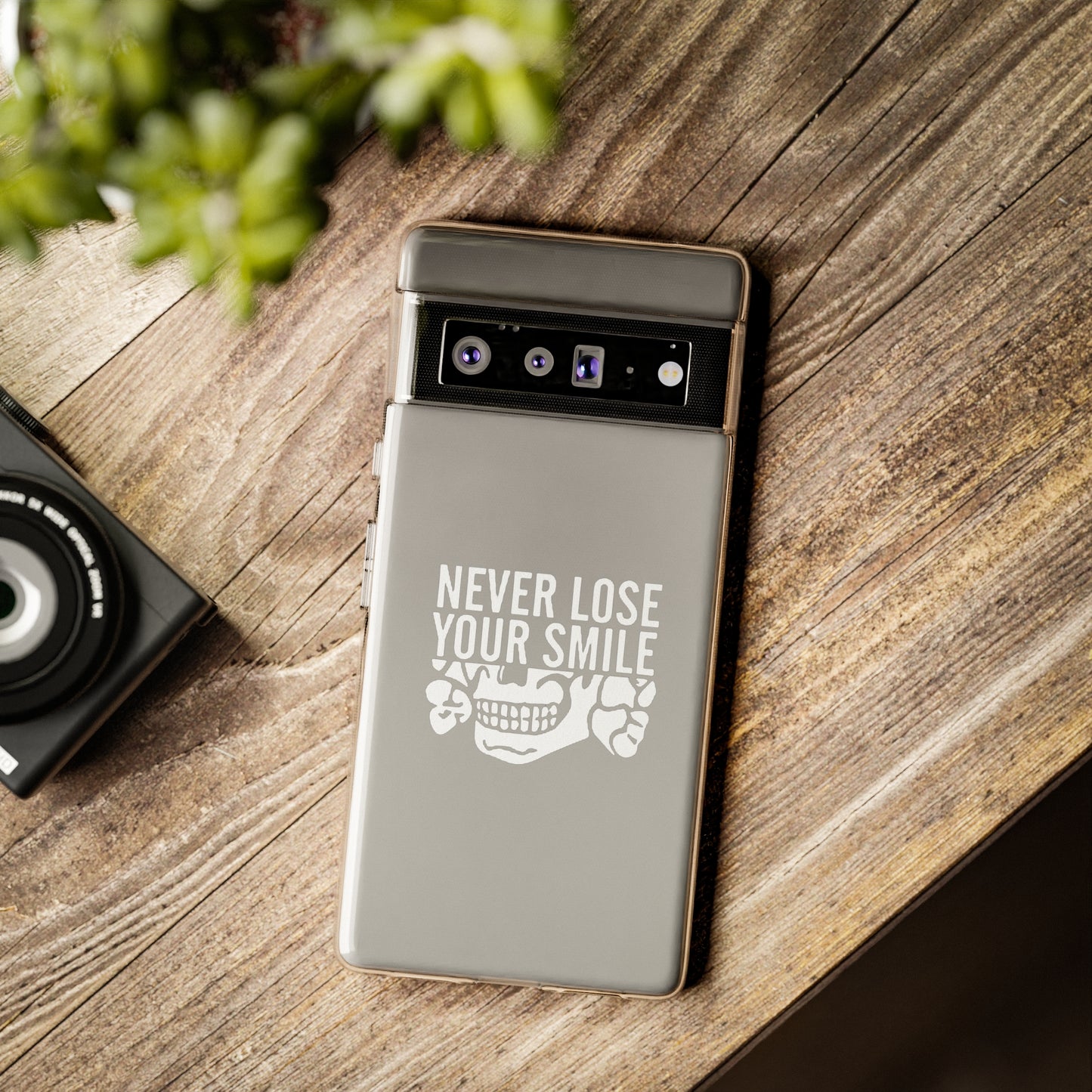 Never Lose Your Smile Phone Case (White)