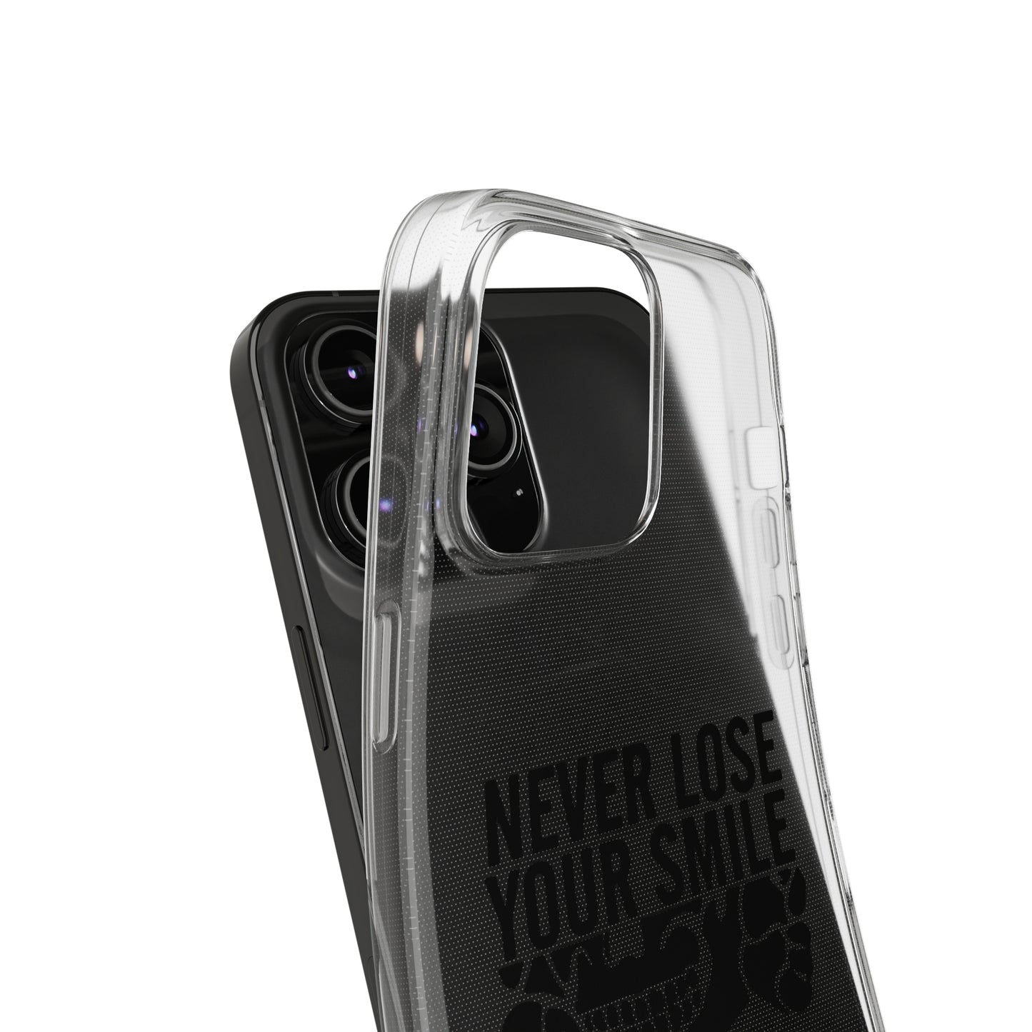 Never Lose Your Smile Phone Case (Black)