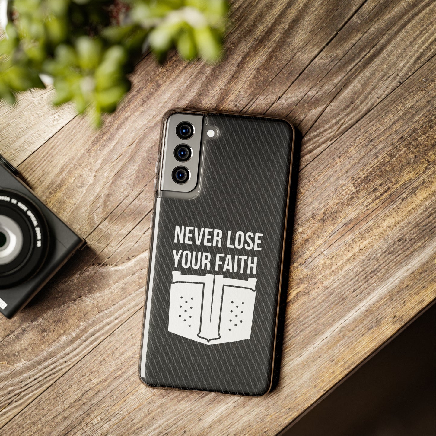 Never Lose Your Faith Phone Case (White)