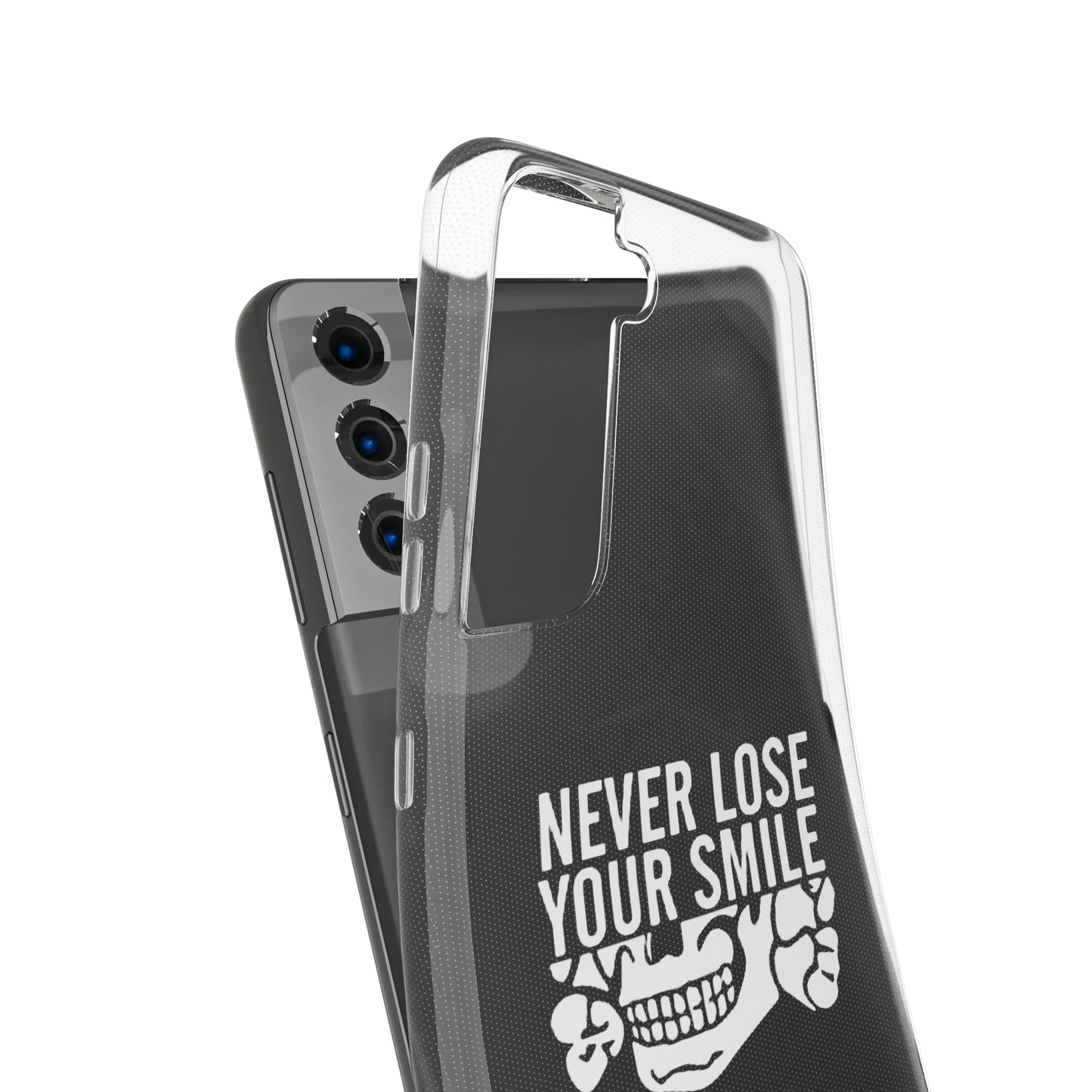 Never Lose Your Smile Phone Case (White)