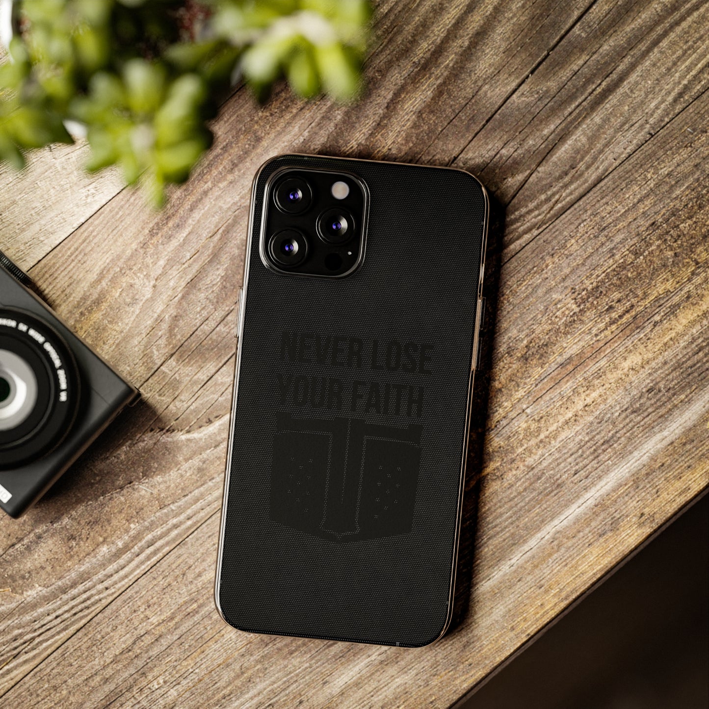 Never Lose Your Faith Phone Case (Black)