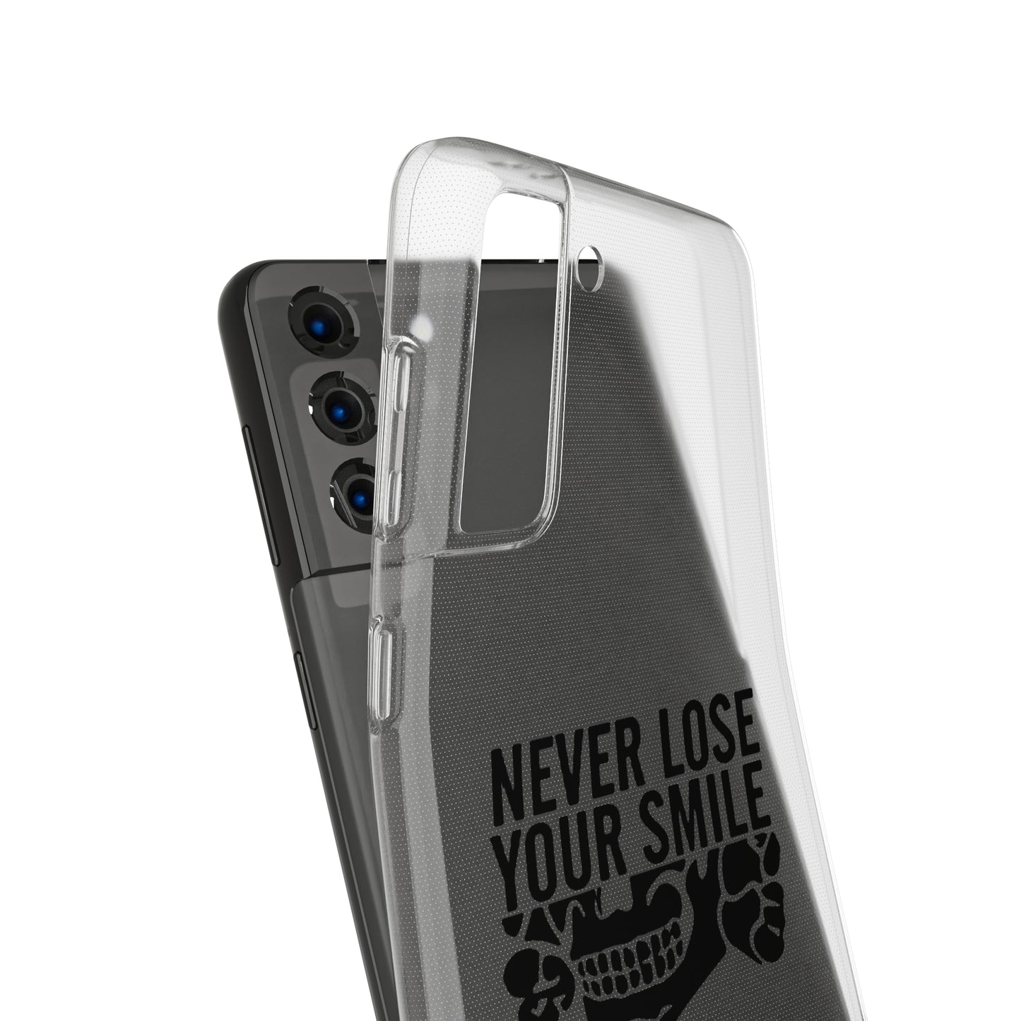 Never Lose Your Smile Phone Case (Black)