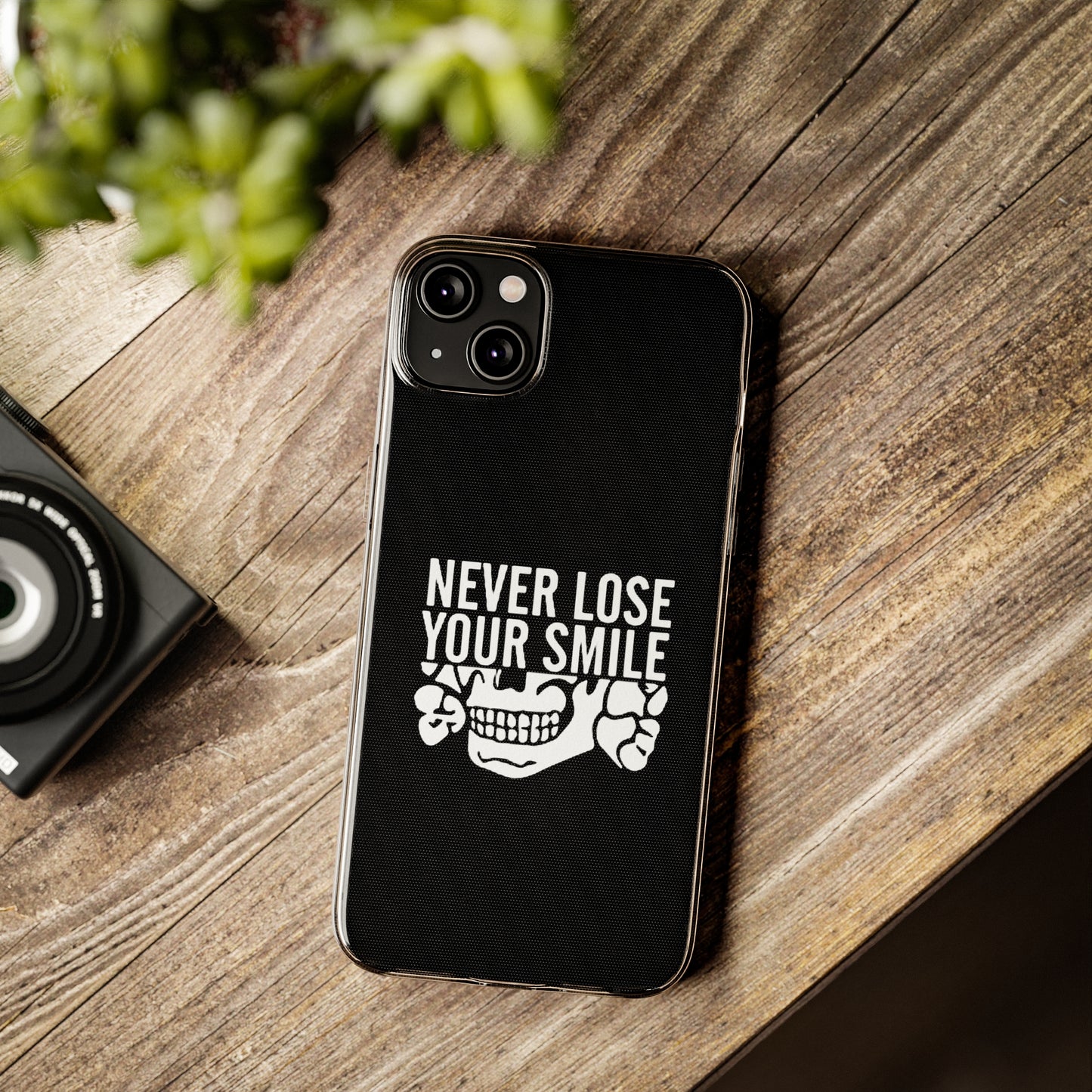 Never Lose Your Smile Phone Case (White)