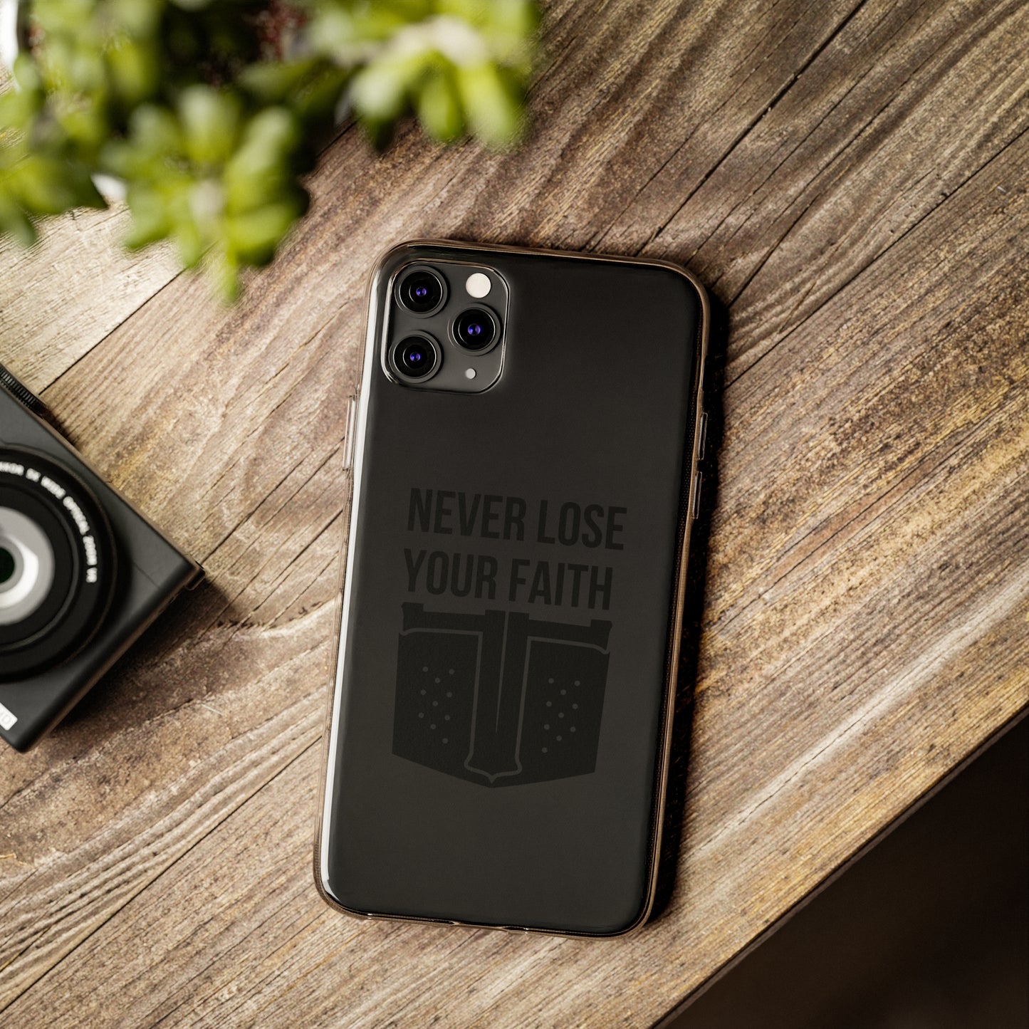 Never Lose Your Faith Phone Case (Black)