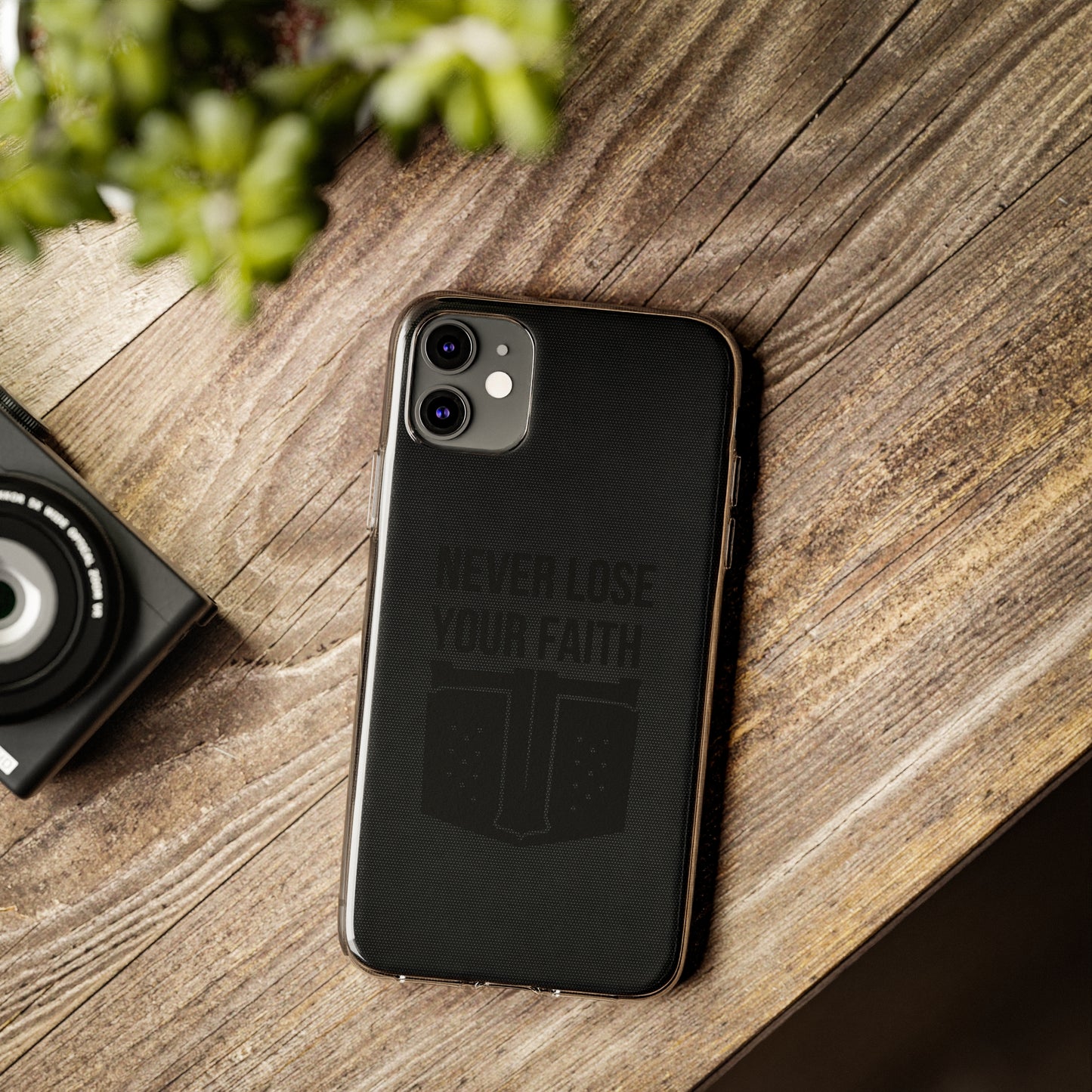 Never Lose Your Faith Phone Case (Black)