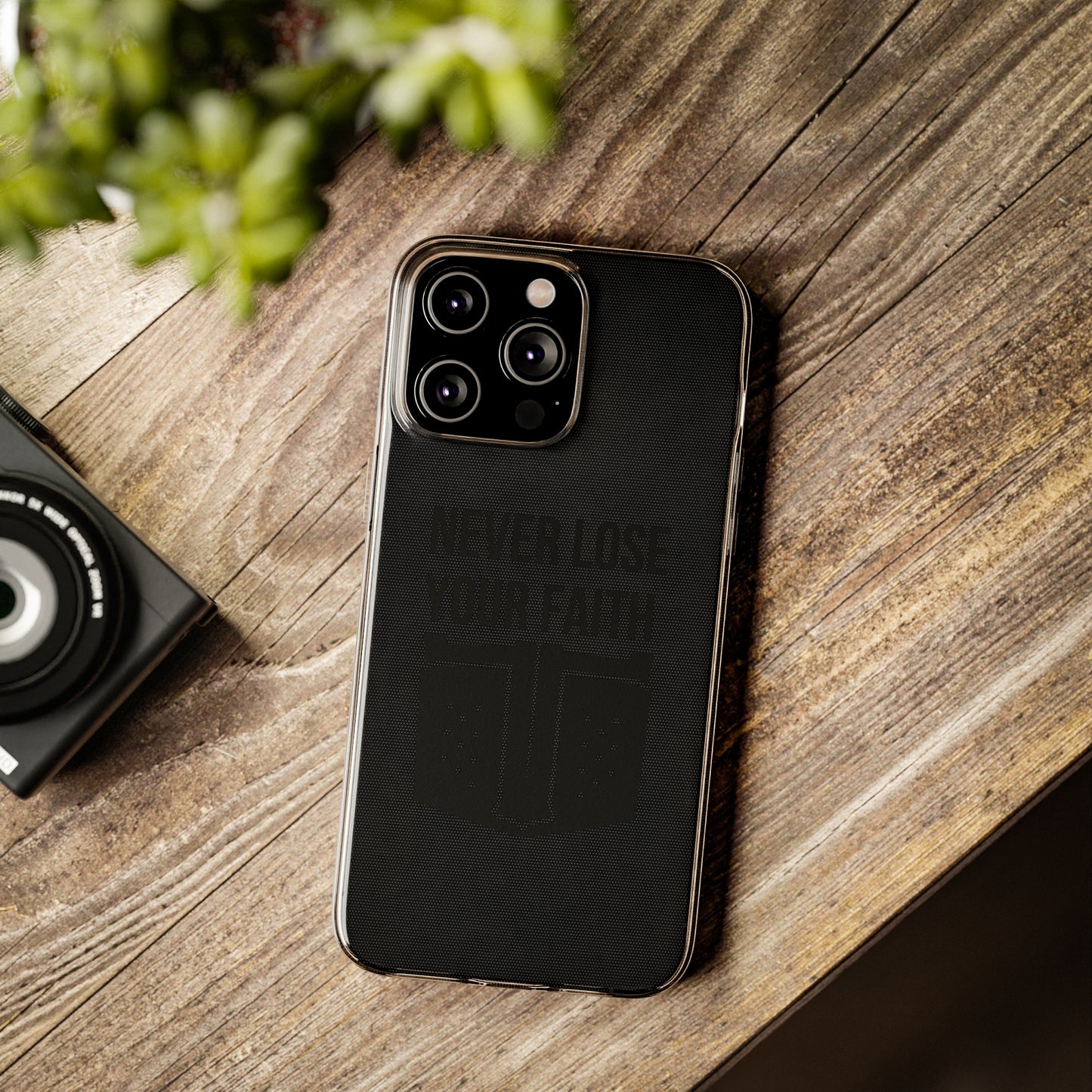 Never Lose Your Faith Phone Case (Black)