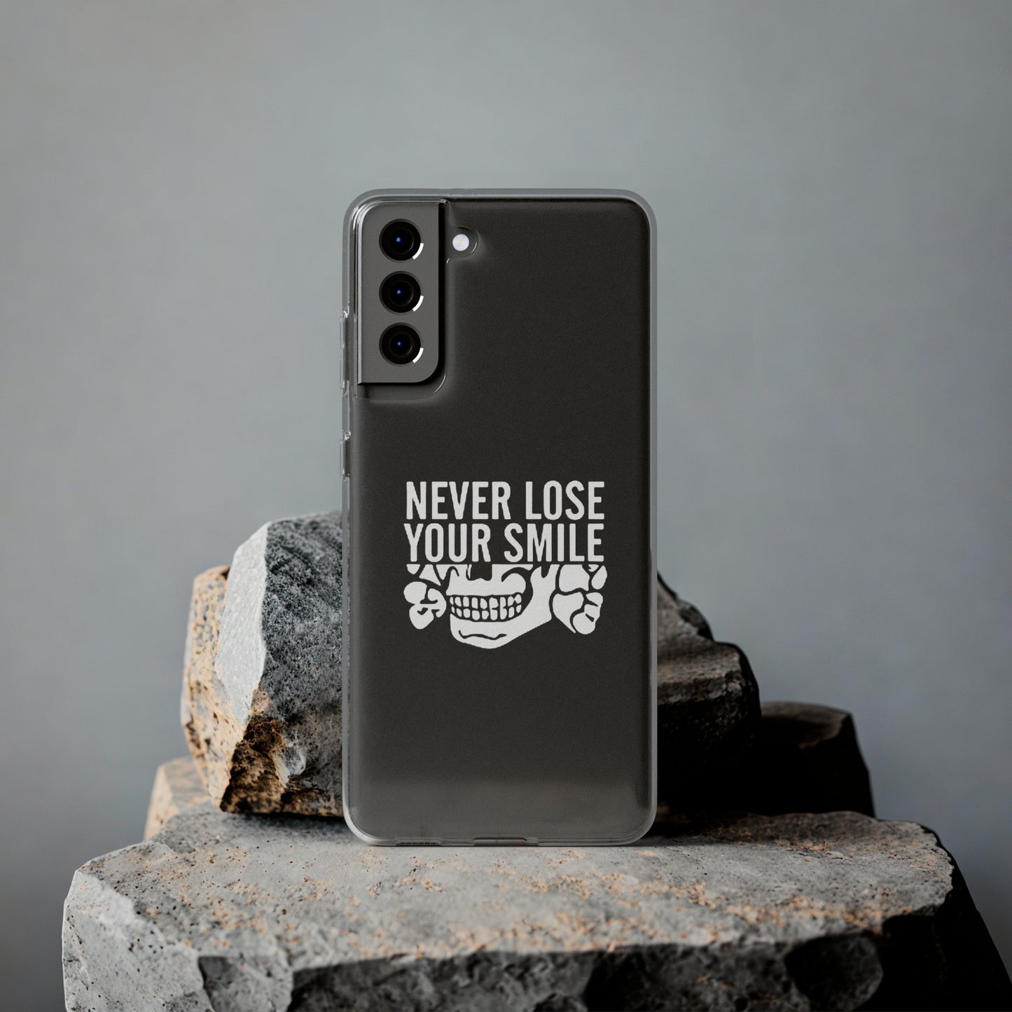 Never Lose Your Smile Phone Case (White)