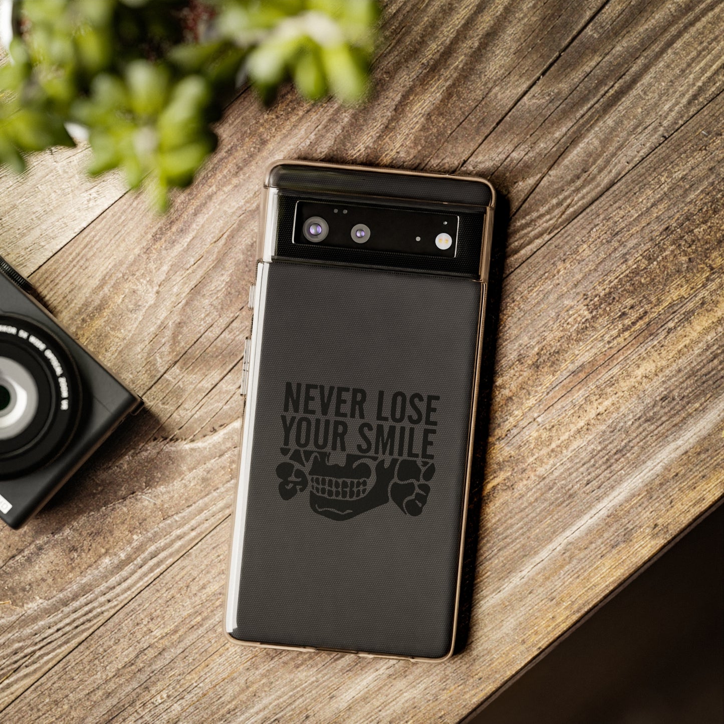 Never Lose Your Smile Phone Case (Black)