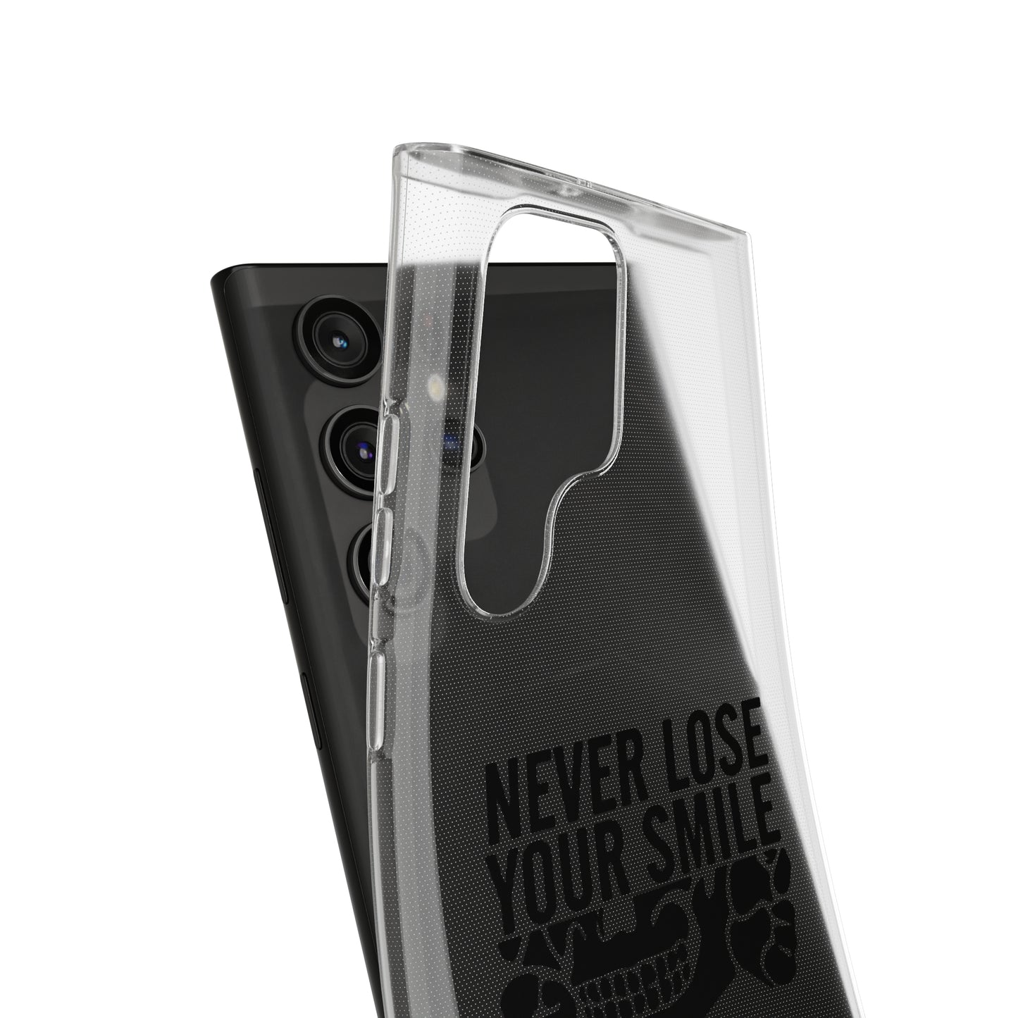 Never Lose Your Smile Phone Case (Black)