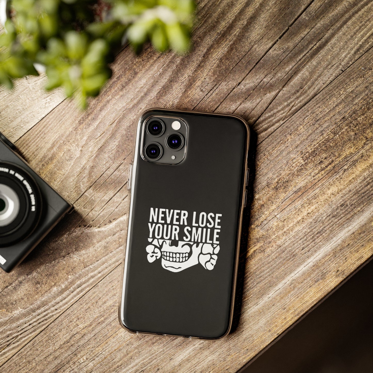 Never Lose Your Smile Phone Case (White)