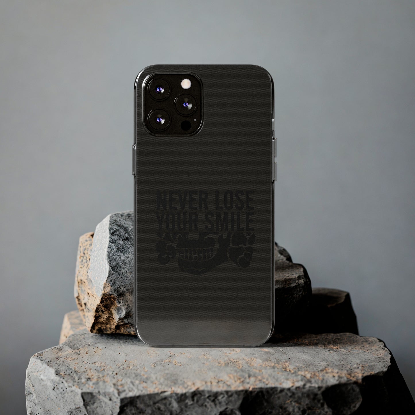 Never Lose Your Smile Phone Case (Black)