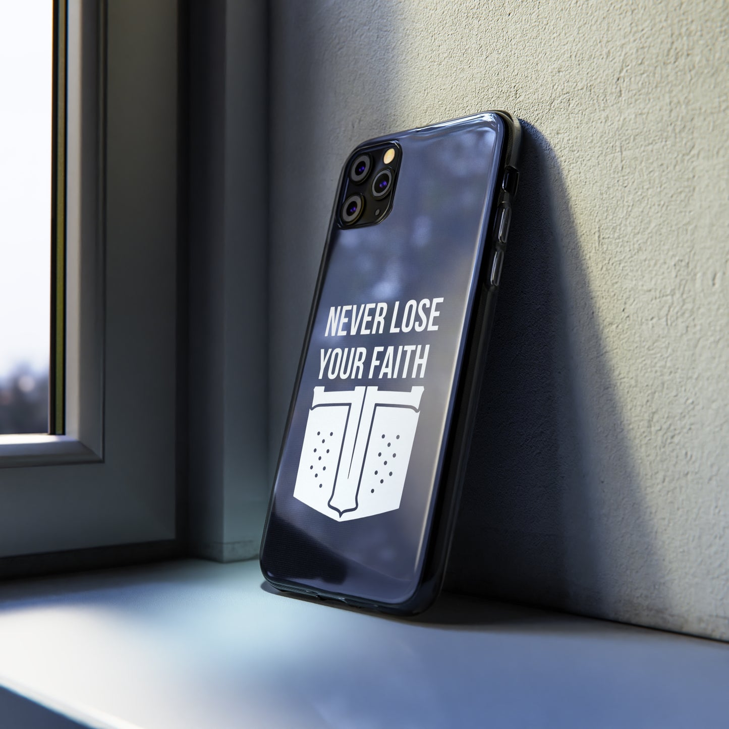 Never Lose Your Faith Phone Case (White)