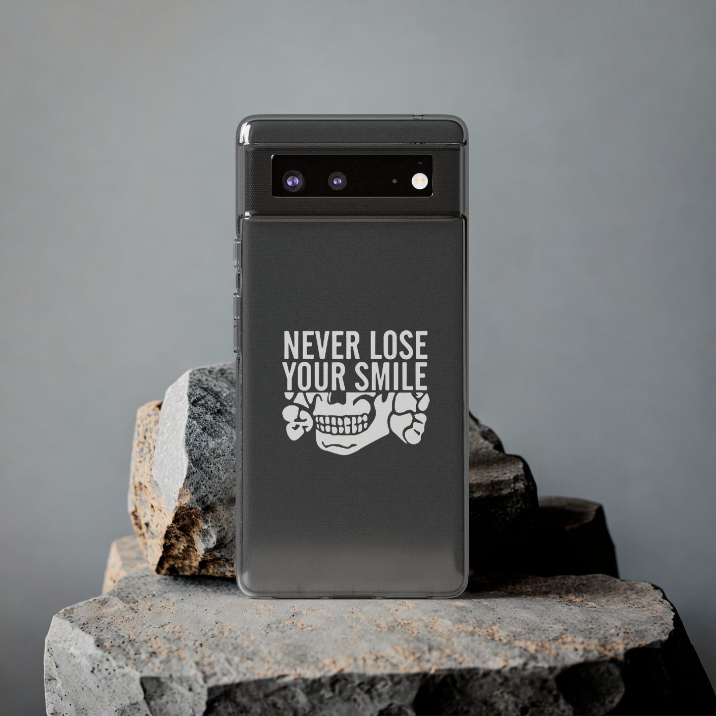 Never Lose Your Smile Phone Case (White)