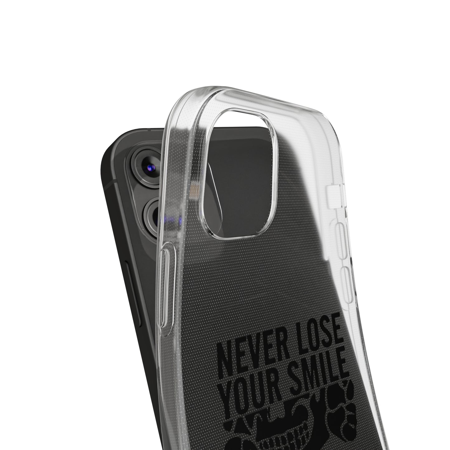 Never Lose Your Smile Phone Case (Black)