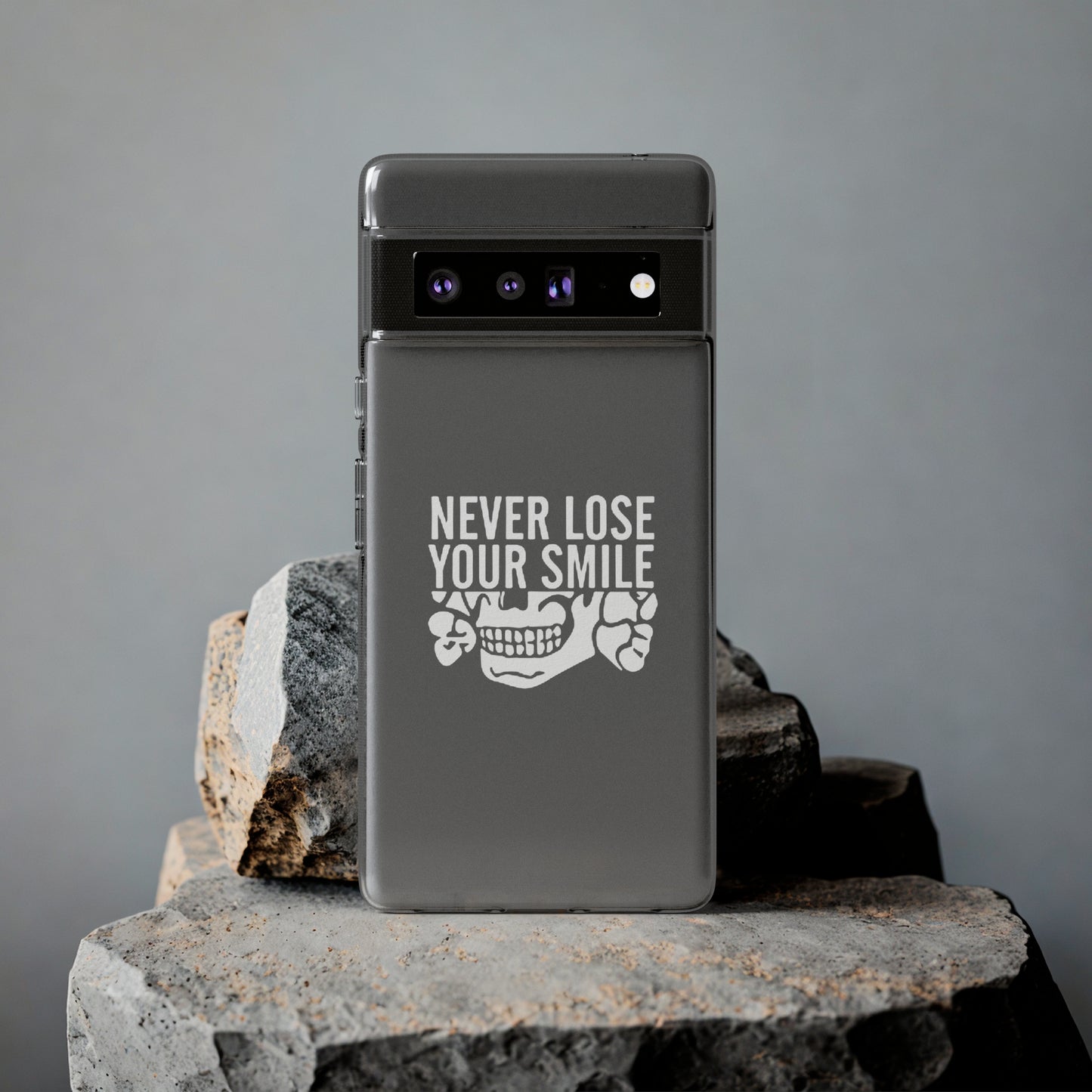 Never Lose Your Smile Phone Case (White)