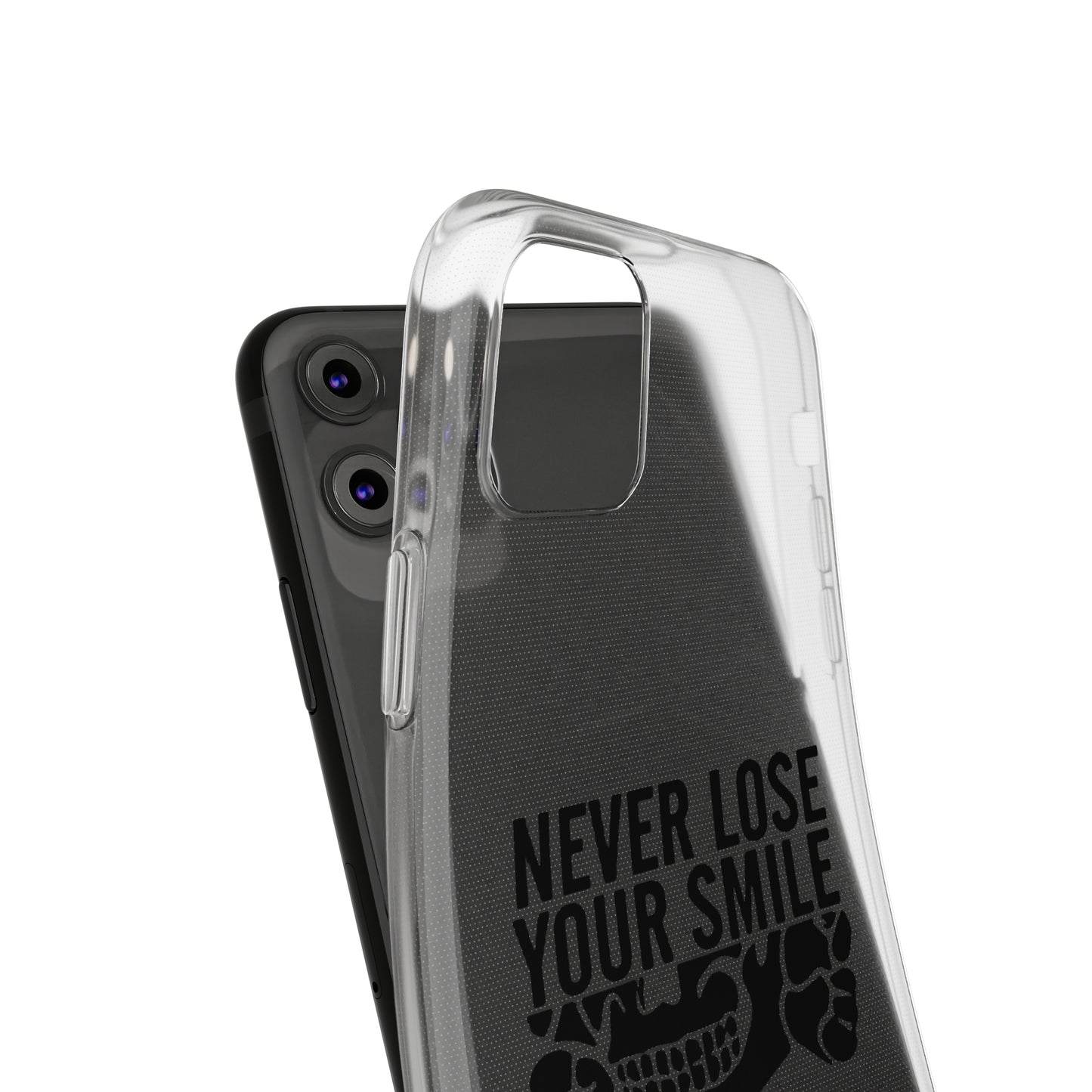 Never Lose Your Smile Phone Case (Black)