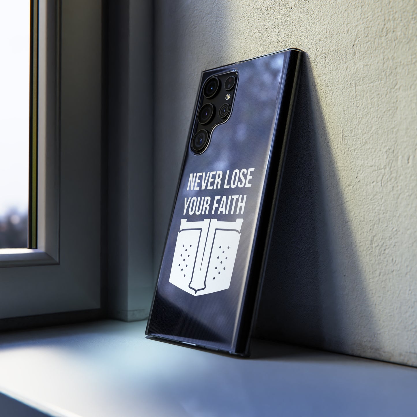 Never Lose Your Faith Phone Case (White)