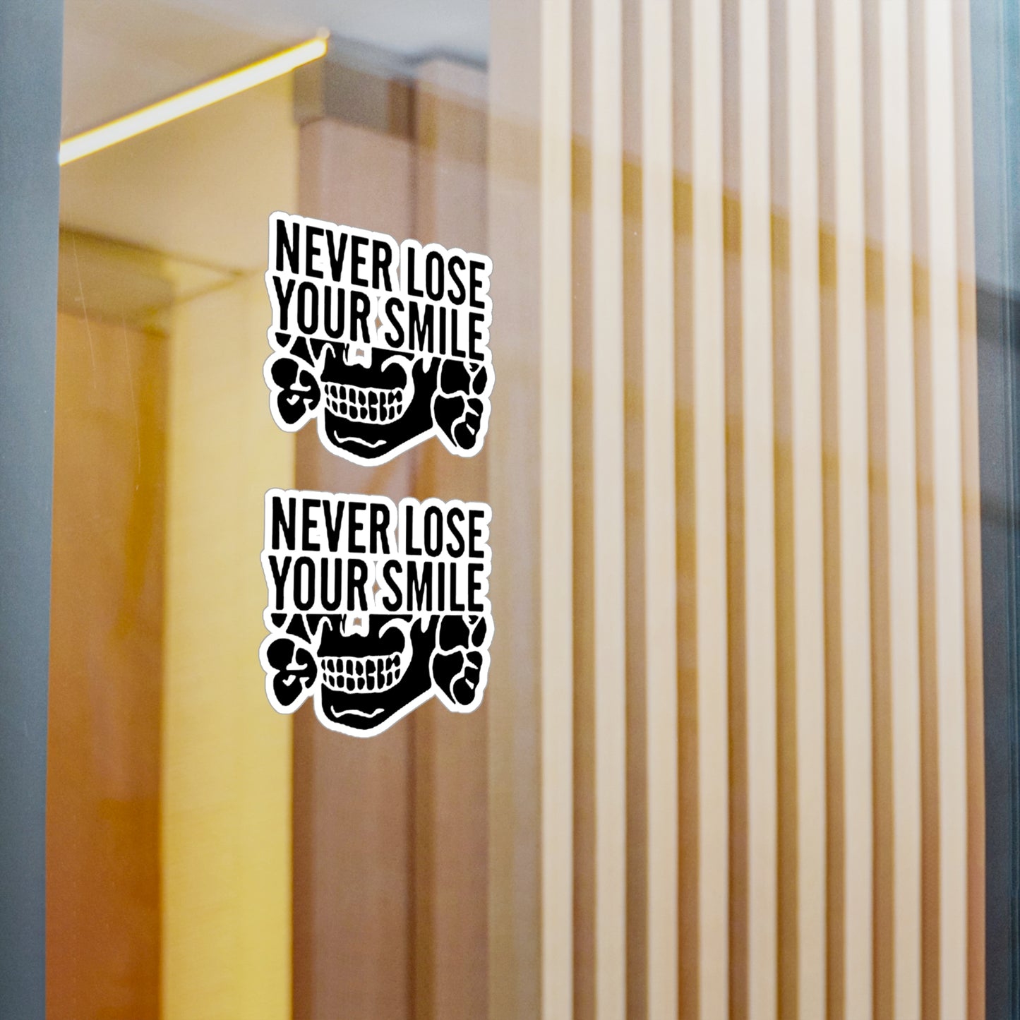 Never Lose Your Smile Vinyl Stickers