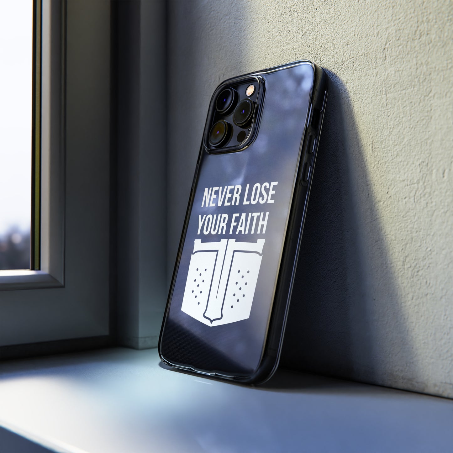 Never Lose Your Faith Phone Case (White)