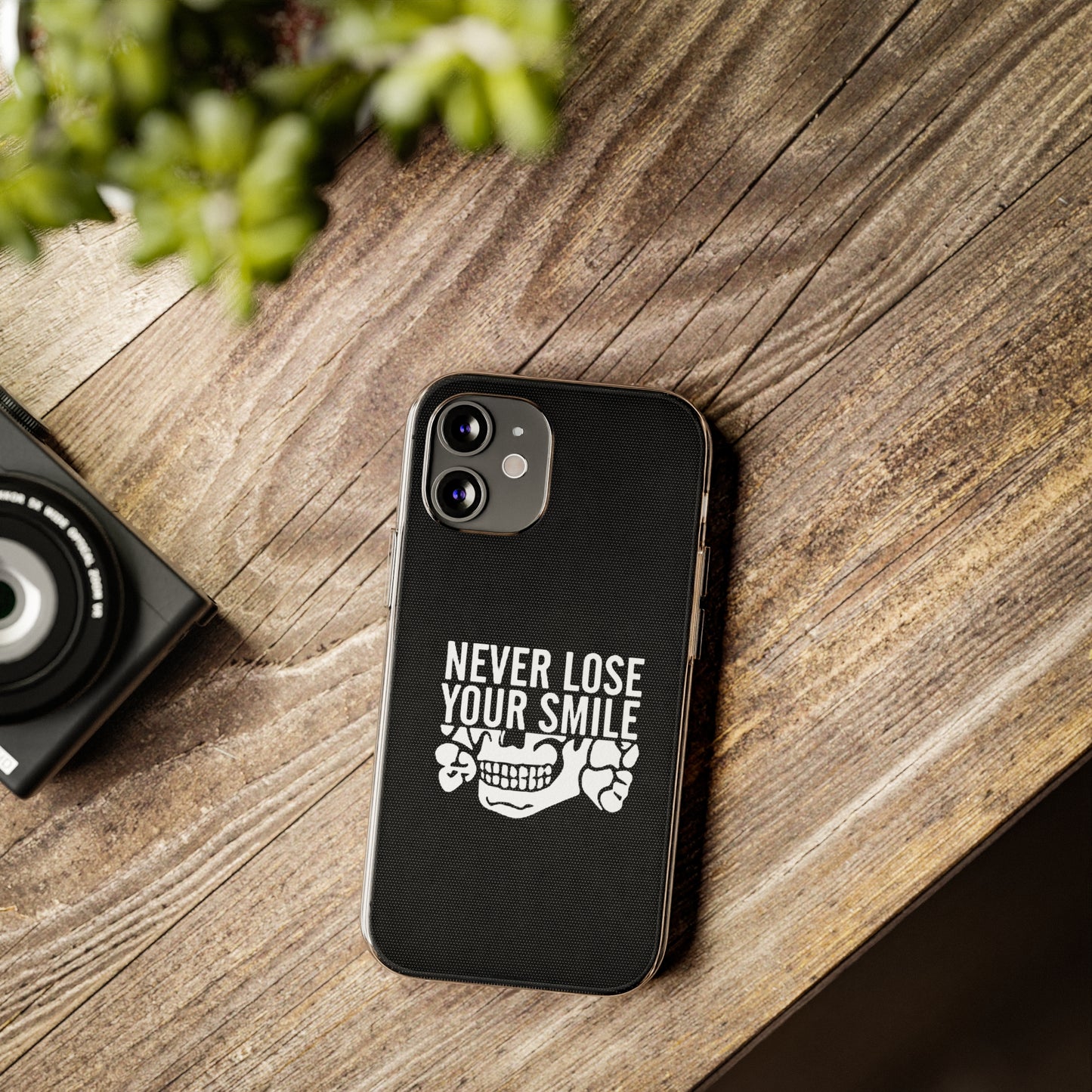 Never Lose Your Smile Phone Case (White)