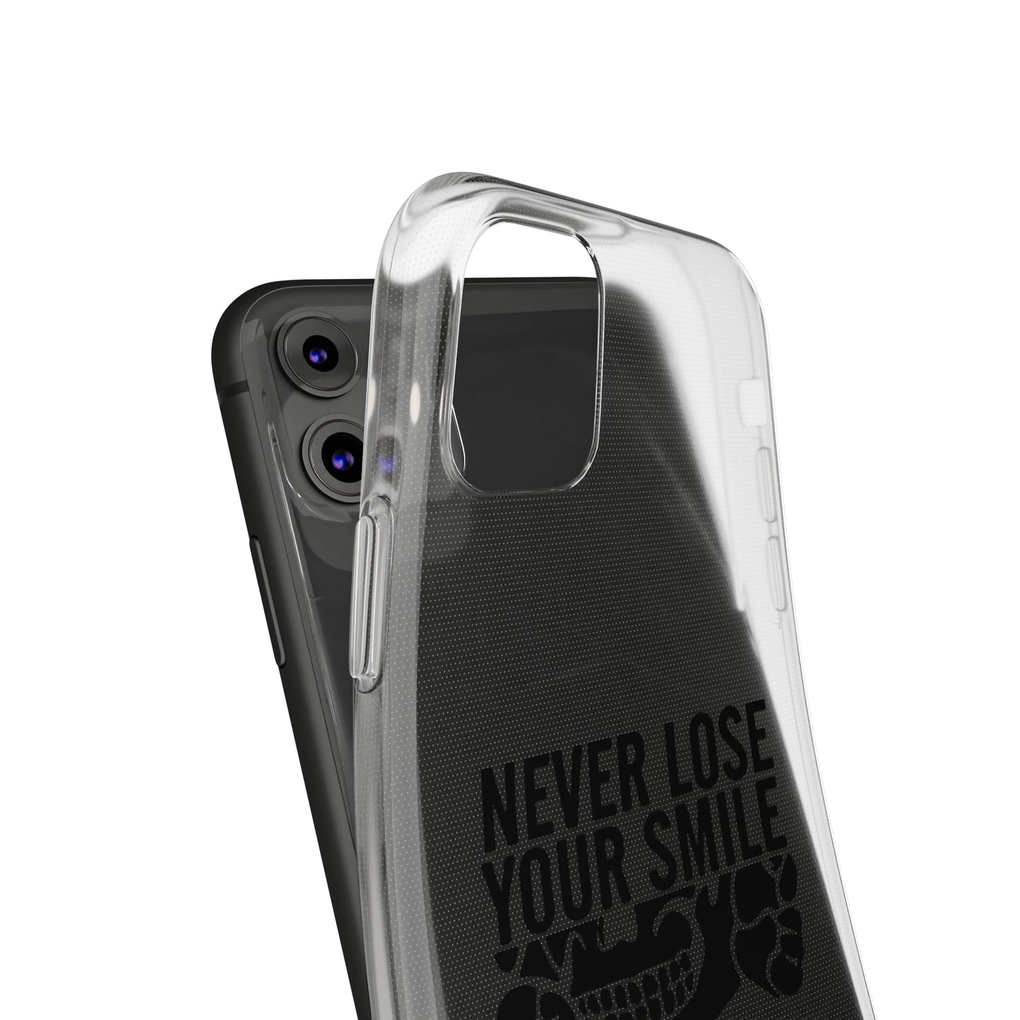 Never Lose Your Smile Phone Case (Black)