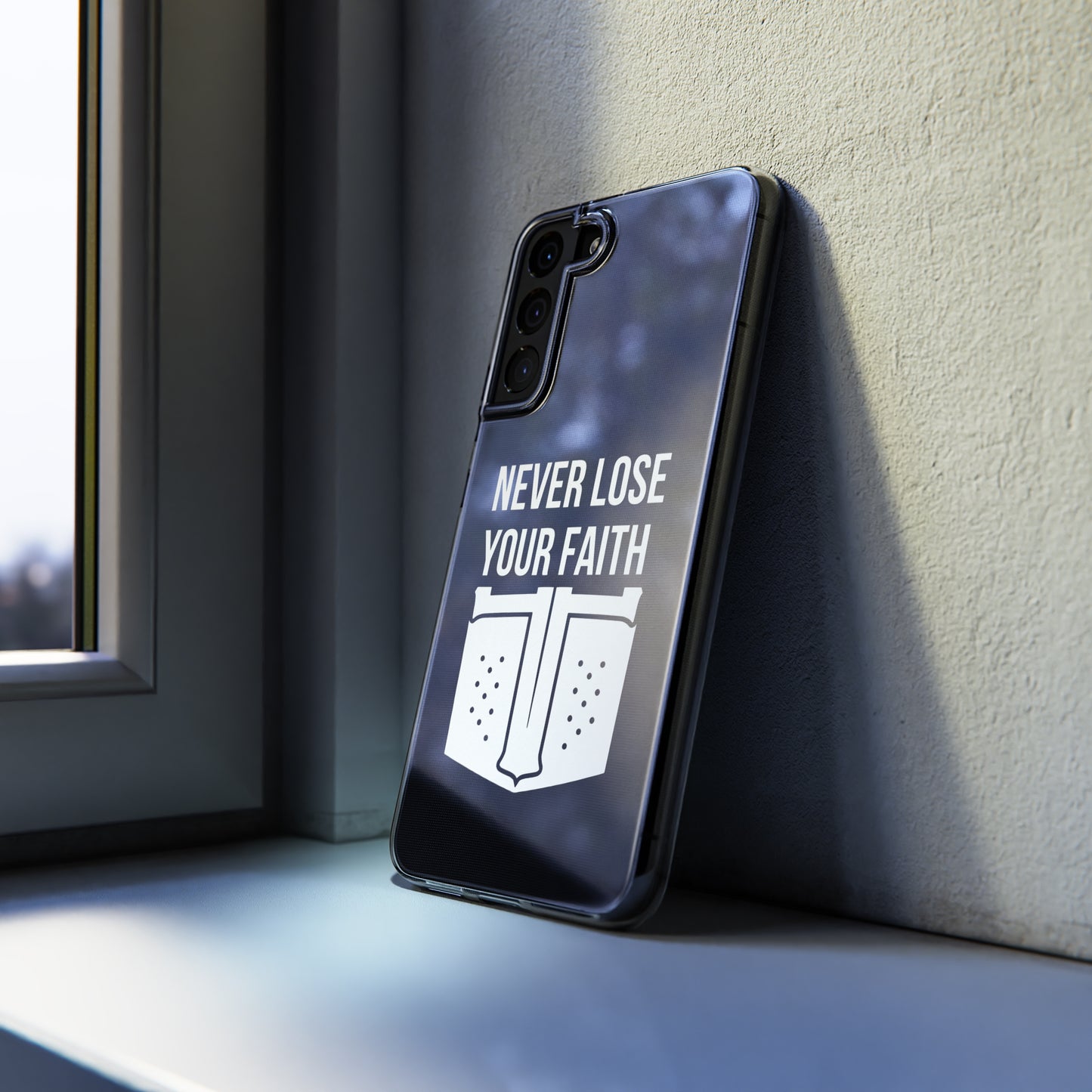 Never Lose Your Faith Phone Case (White)