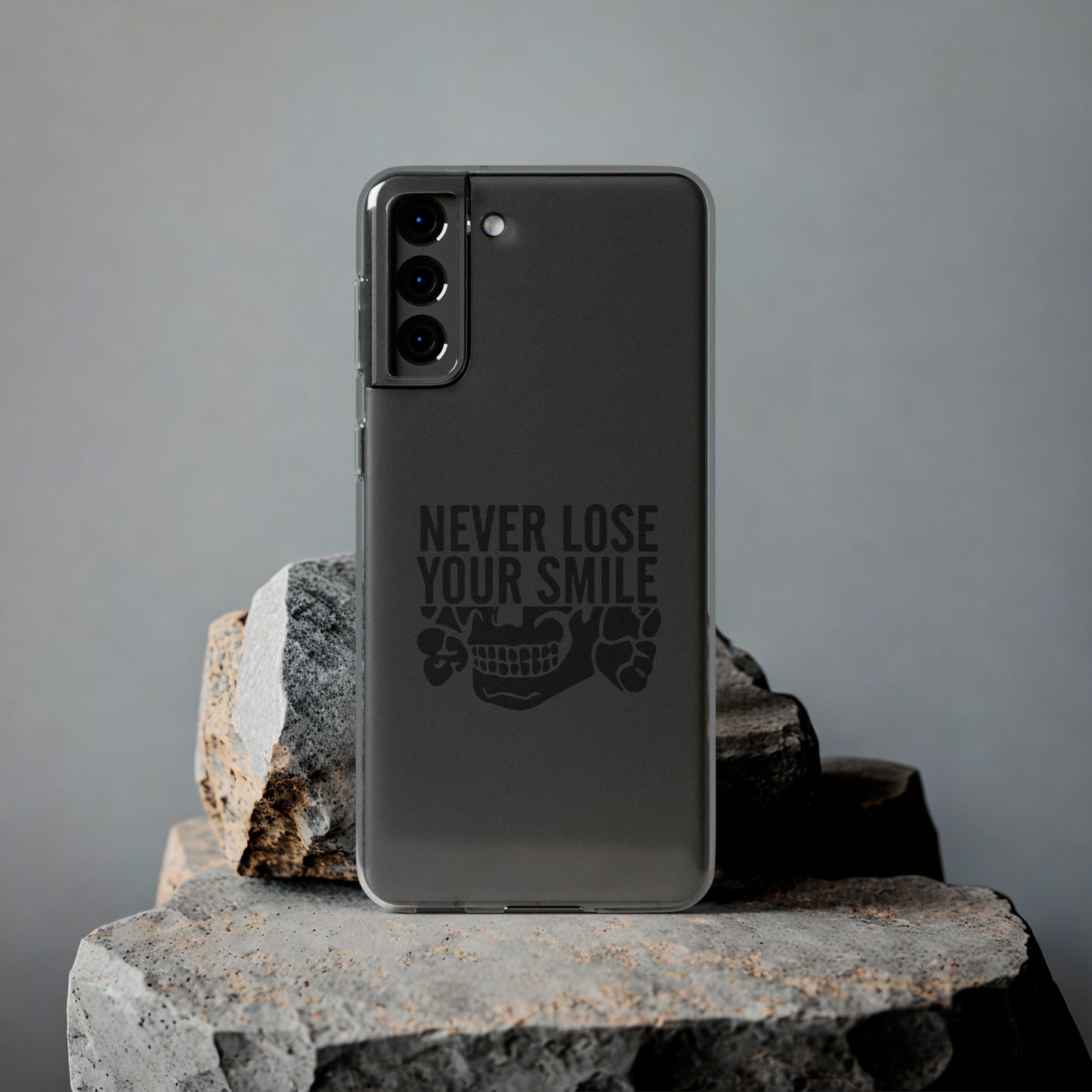 Never Lose Your Smile Phone Case (Black)