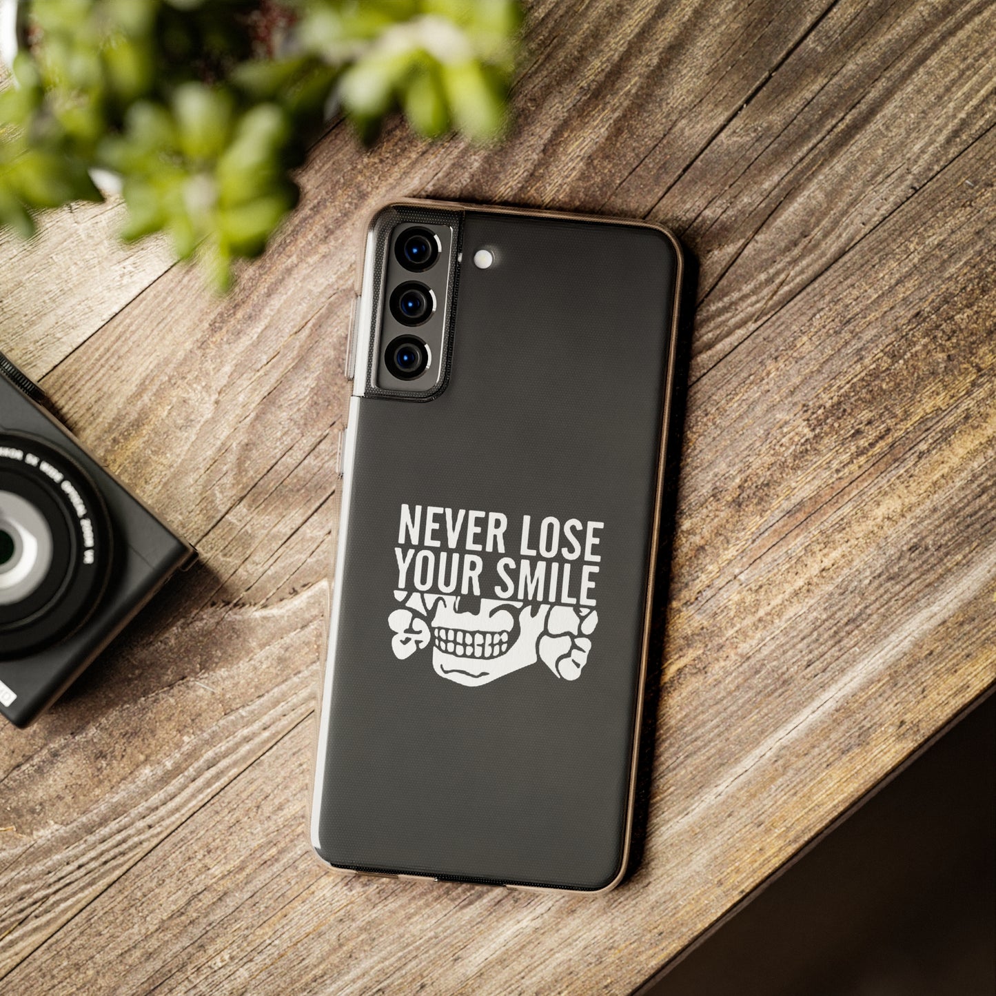 Never Lose Your Smile Phone Case (White)