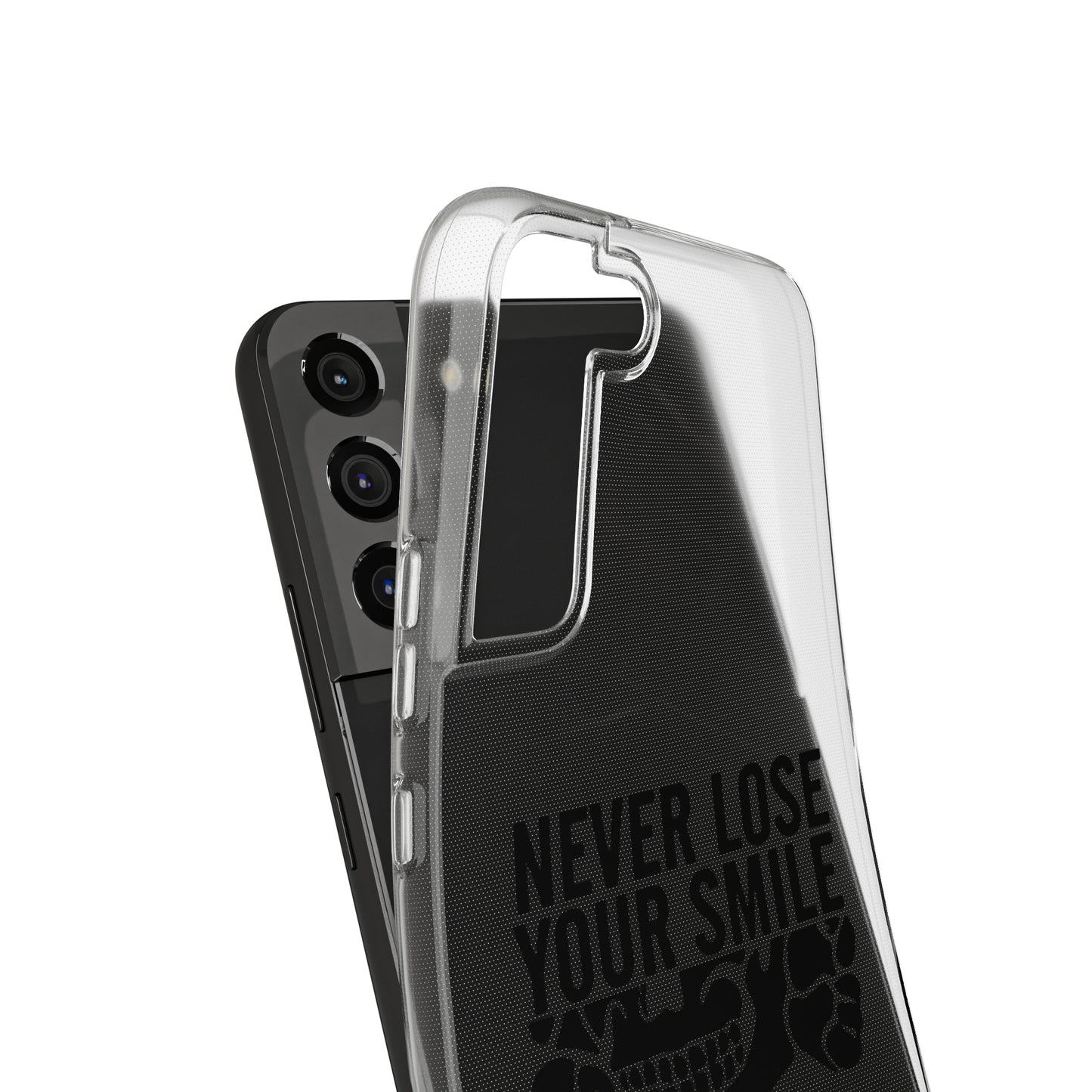 Never Lose Your Smile Phone Case (Black)