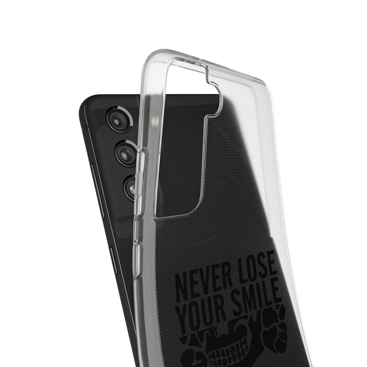 Never Lose Your Smile Phone Case (Black)