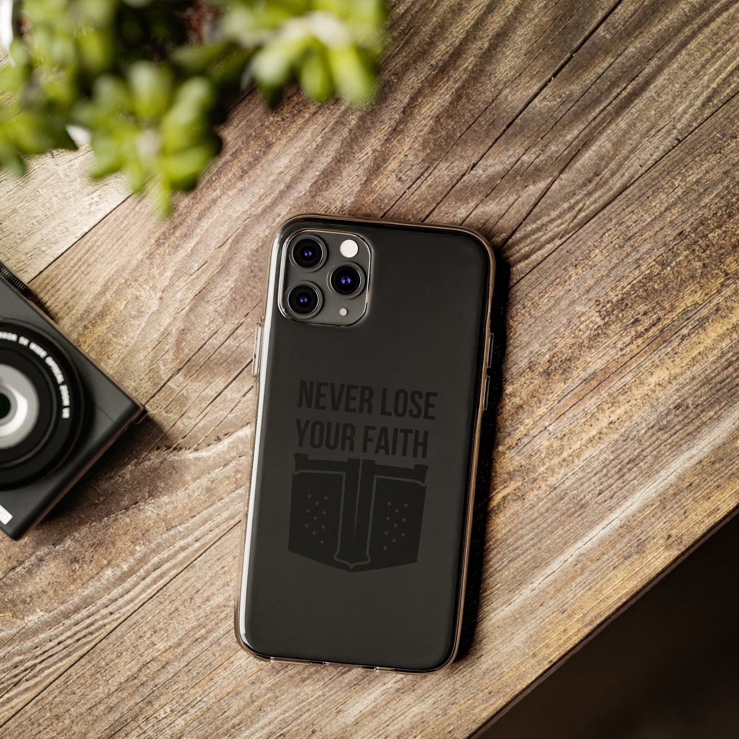 Never Lose Your Faith Phone Case (Black)