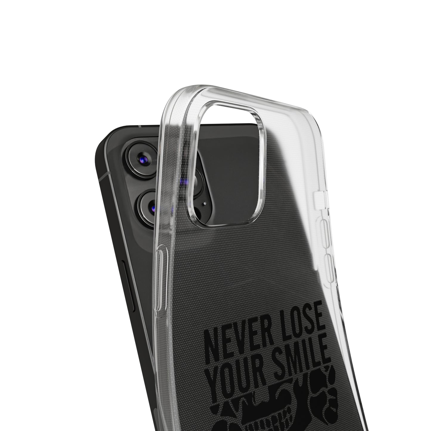 Never Lose Your Smile Phone Case (Black)