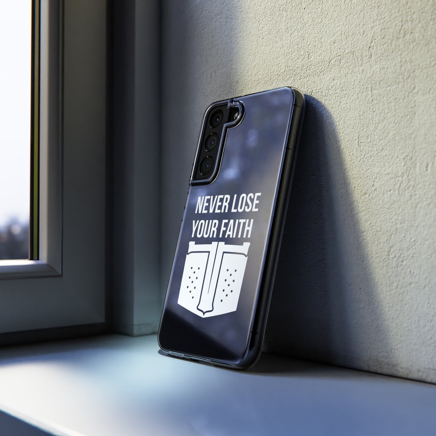 Never Lose Your Faith Phone Case (White)