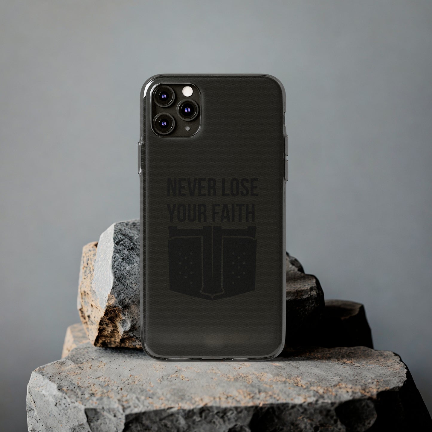 Never Lose Your Faith Phone Case (Black)