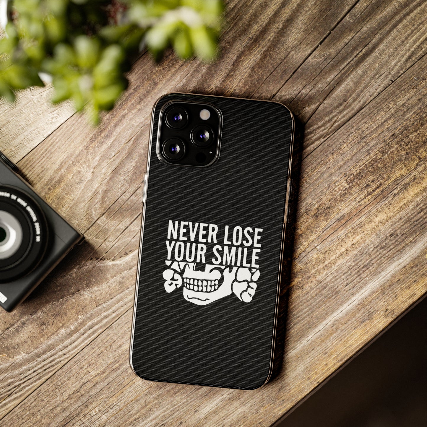 Never Lose Your Smile Phone Case (White)