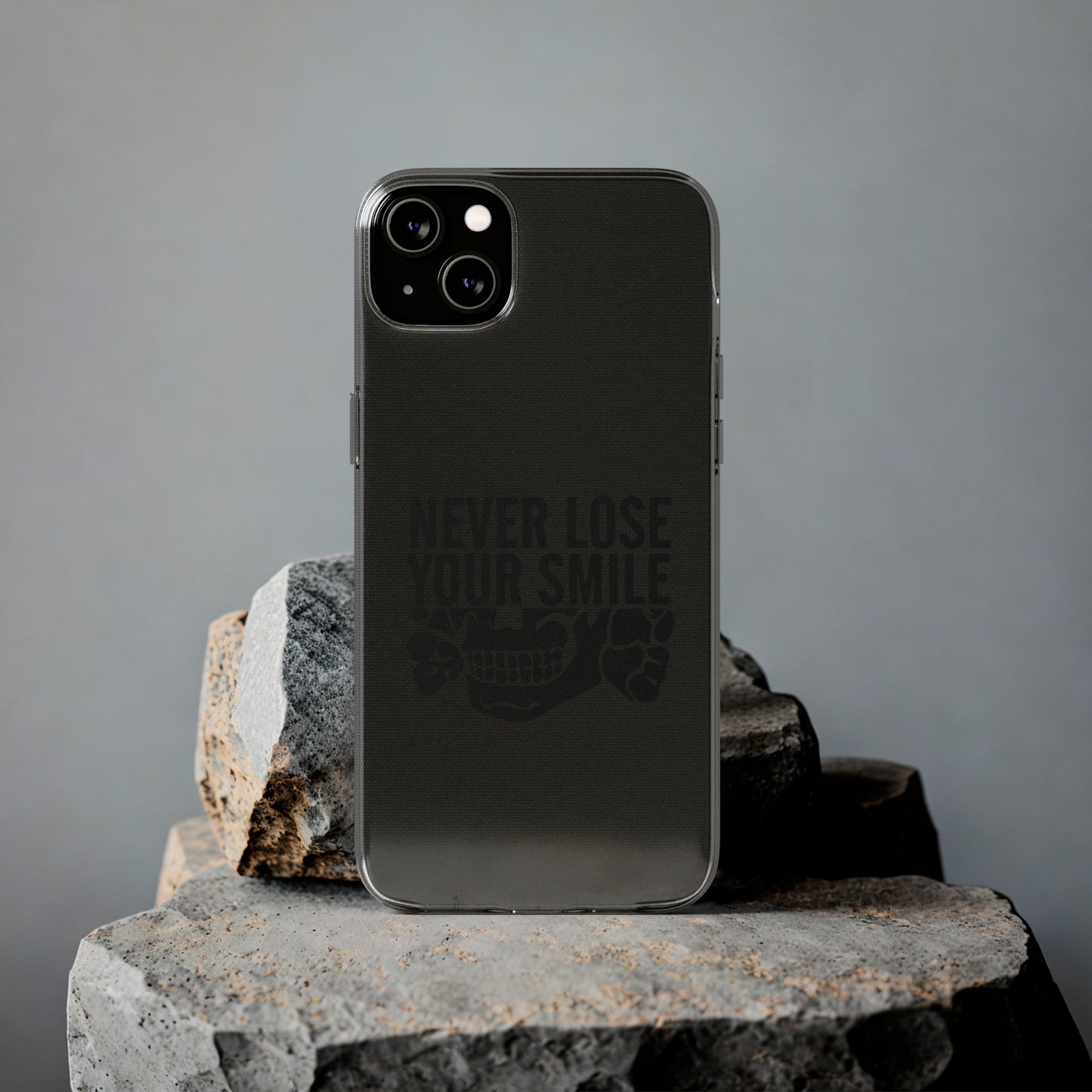 Never Lose Your Smile Phone Case (Black)