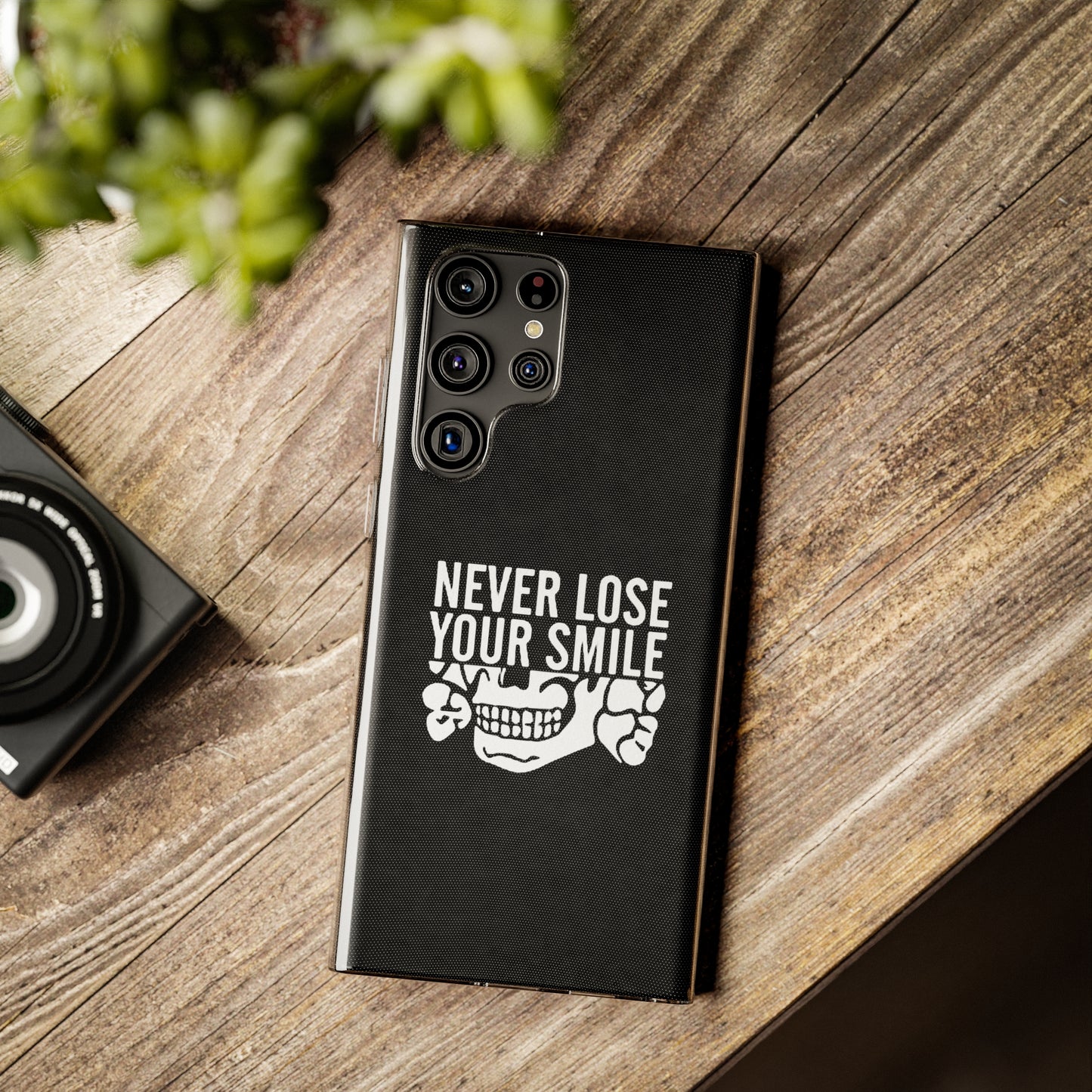 Never Lose Your Smile Phone Case (White)