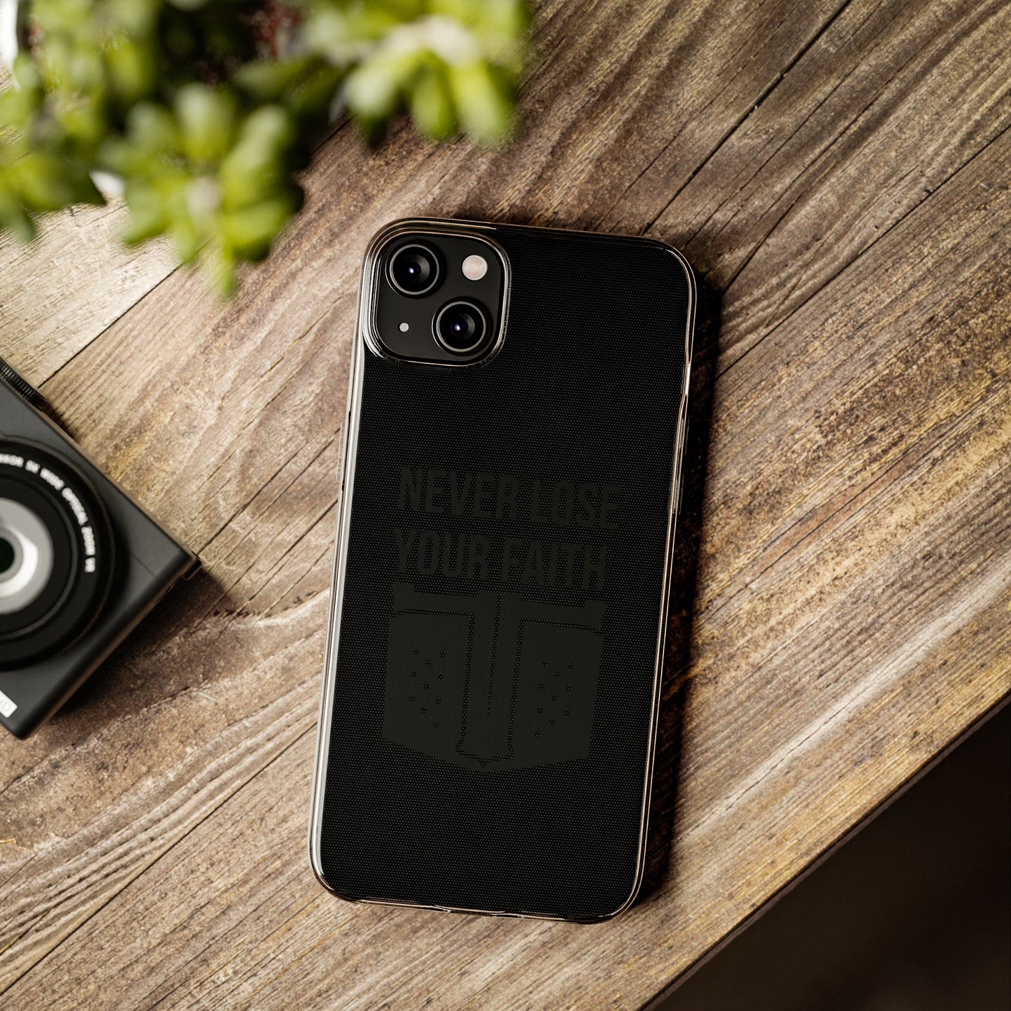 Never Lose Your Faith Phone Case (Black)