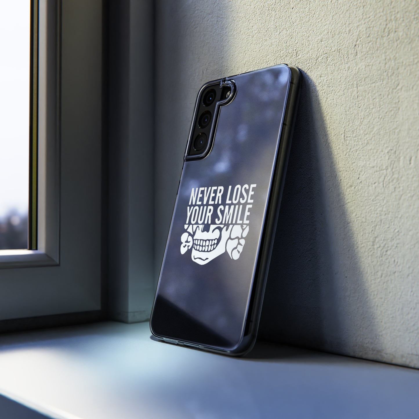 Never Lose Your Smile Phone Case (White)