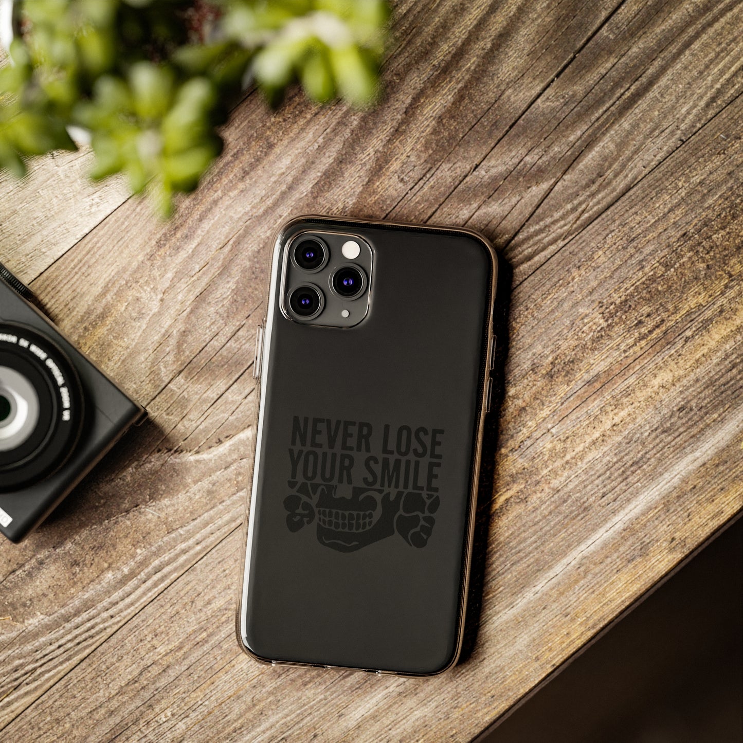 Never Lose Your Smile Phone Case (Black)