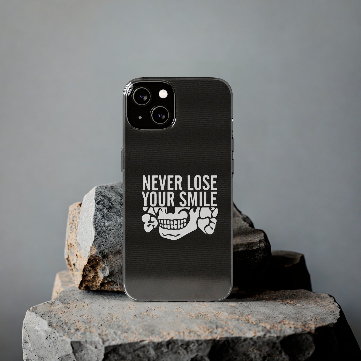 Never Lose Your Smile Phone Case (White)