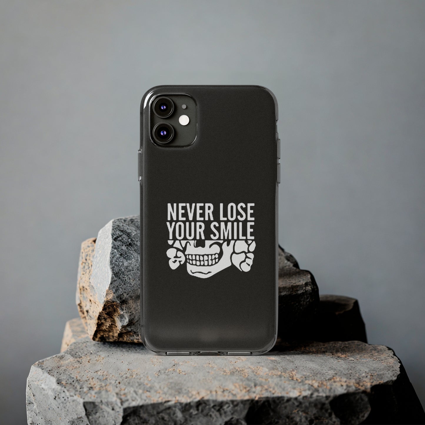 Never Lose Your Smile Phone Case (White)