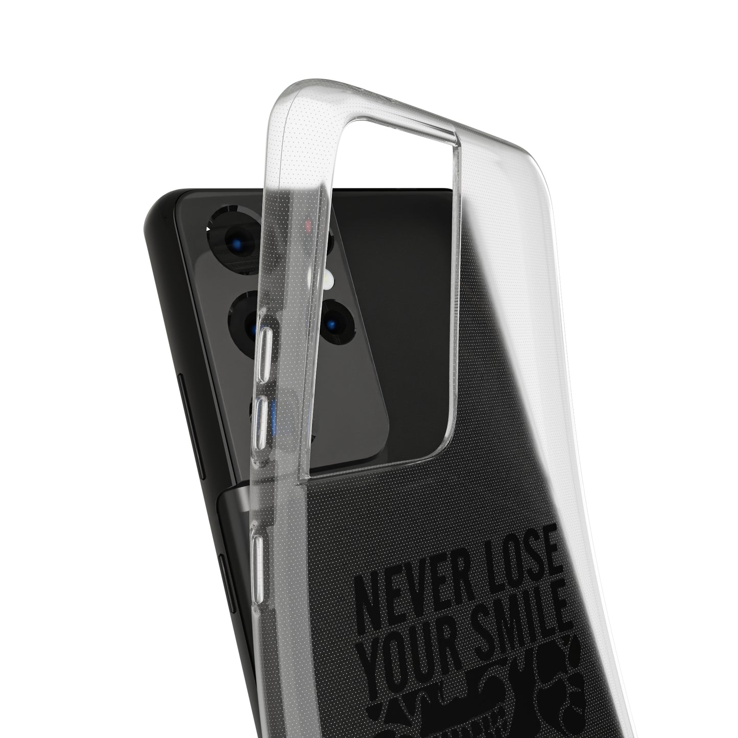 Never Lose Your Smile Phone Case (Black)