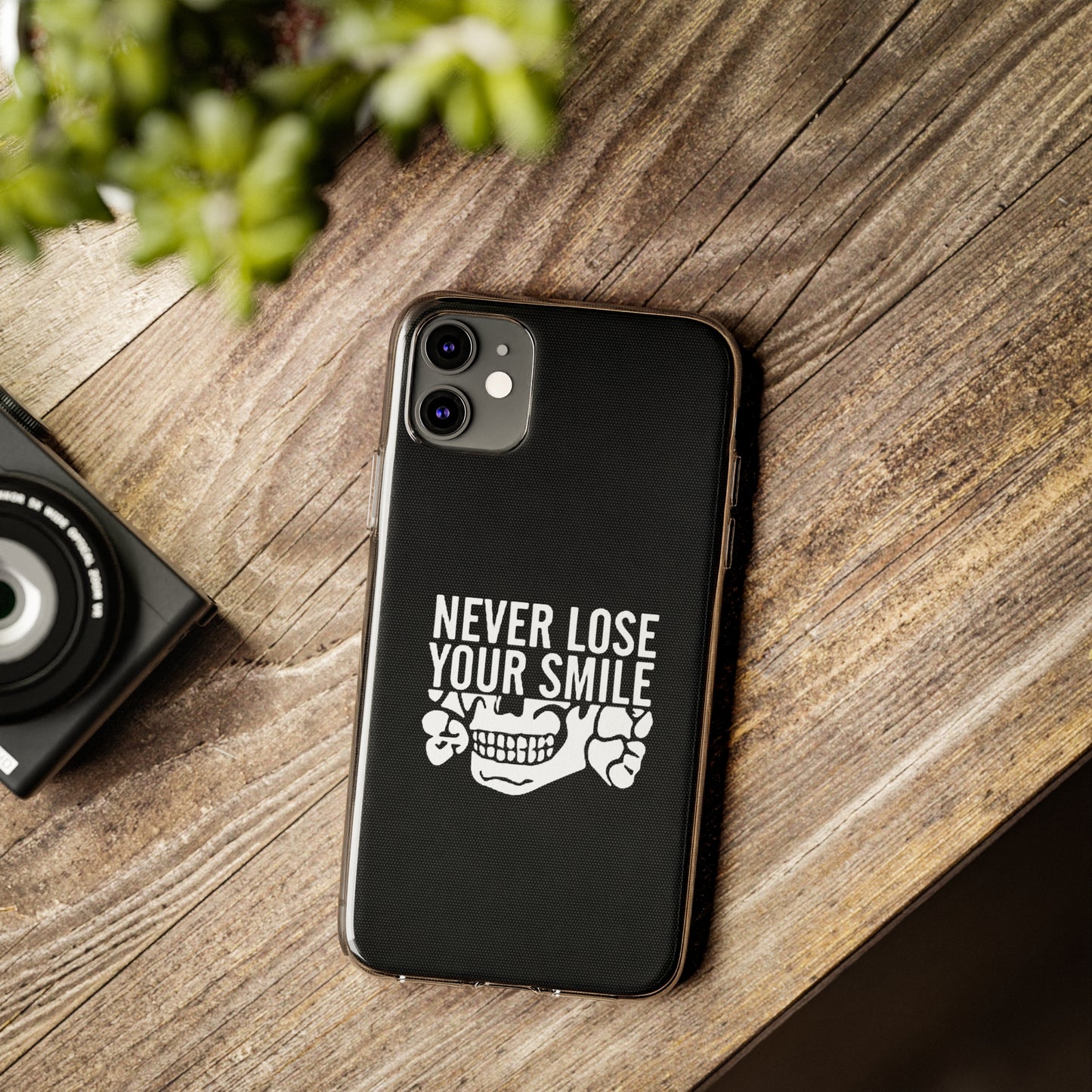 Never Lose Your Smile Phone Case (White)